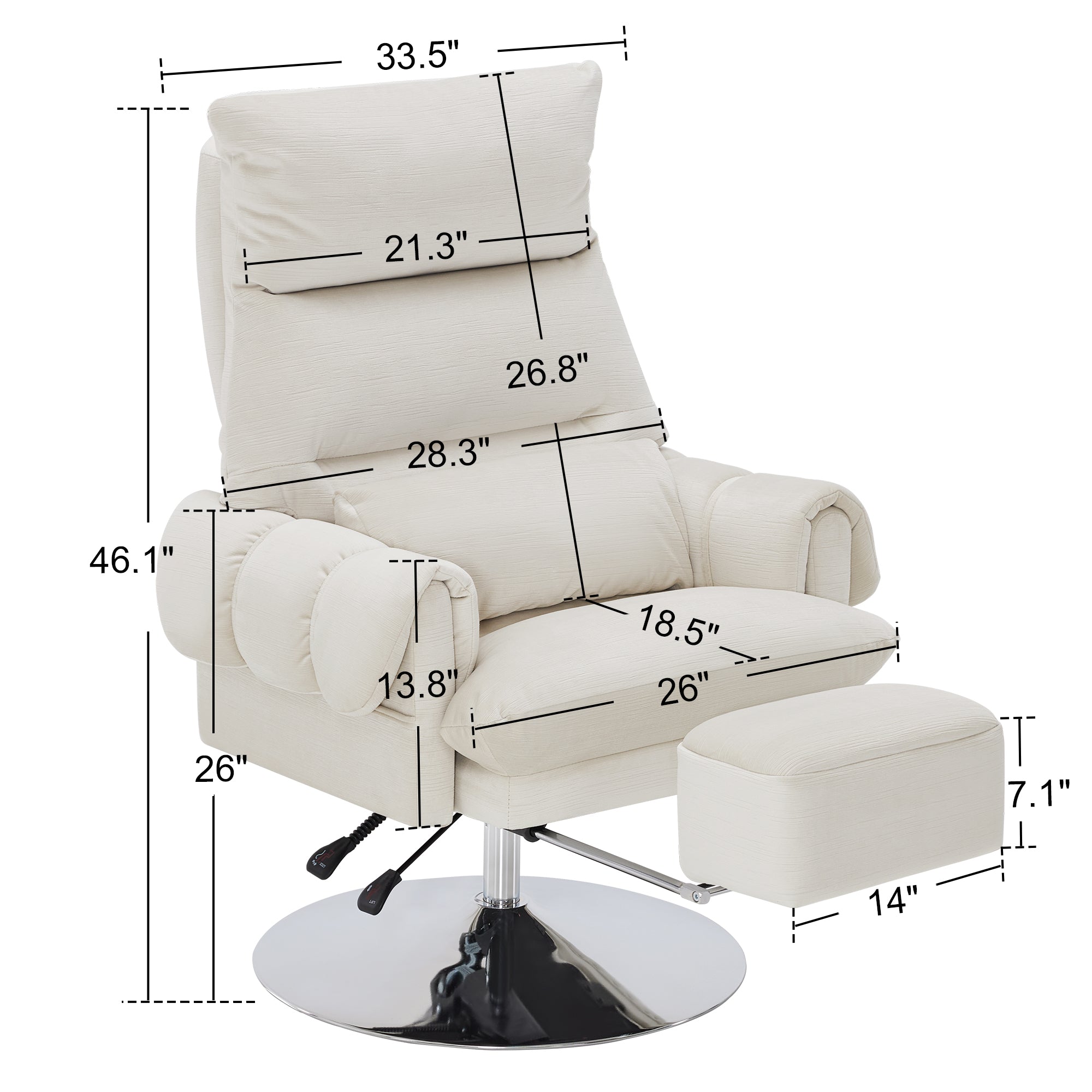 BarberPub Beauty Salon Chair, Adjustable Height, Reclining Esthetician Chair for Facial, Eyelash Extension, Tattoo – Model 8105/8129