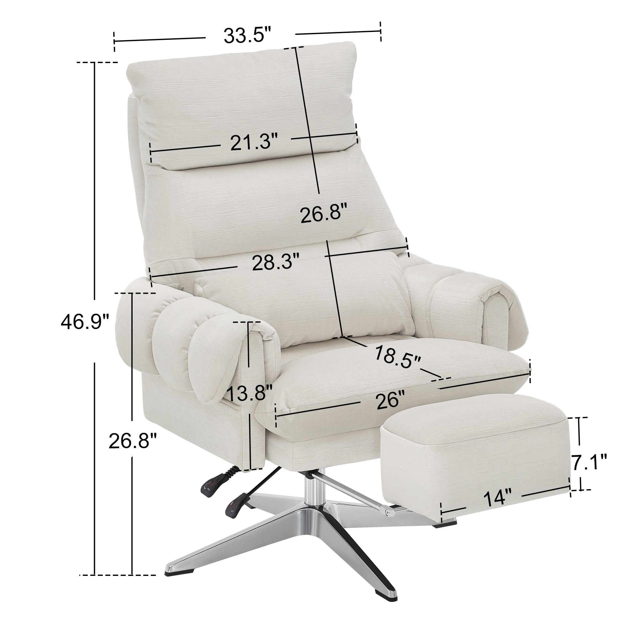 BarberPub Beauty Salon Chair, Adjustable Height, Reclining Esthetician Chair for Facial, Eyelash Extension, Tattoo – Model 8105/8129