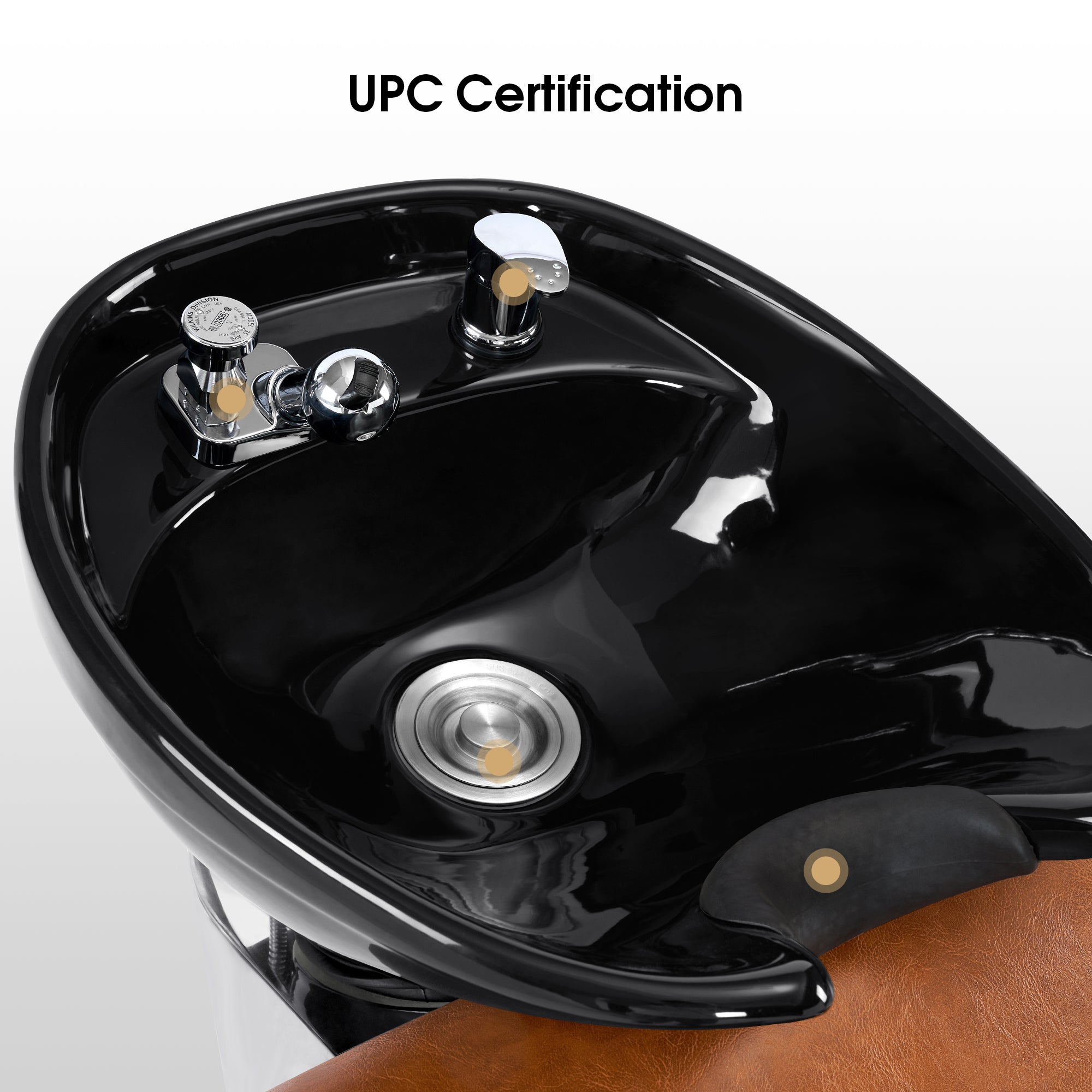 BarberPub Ceramic Bowl Backwash Shampoo Chair, Hair Washing Salon Station 9102