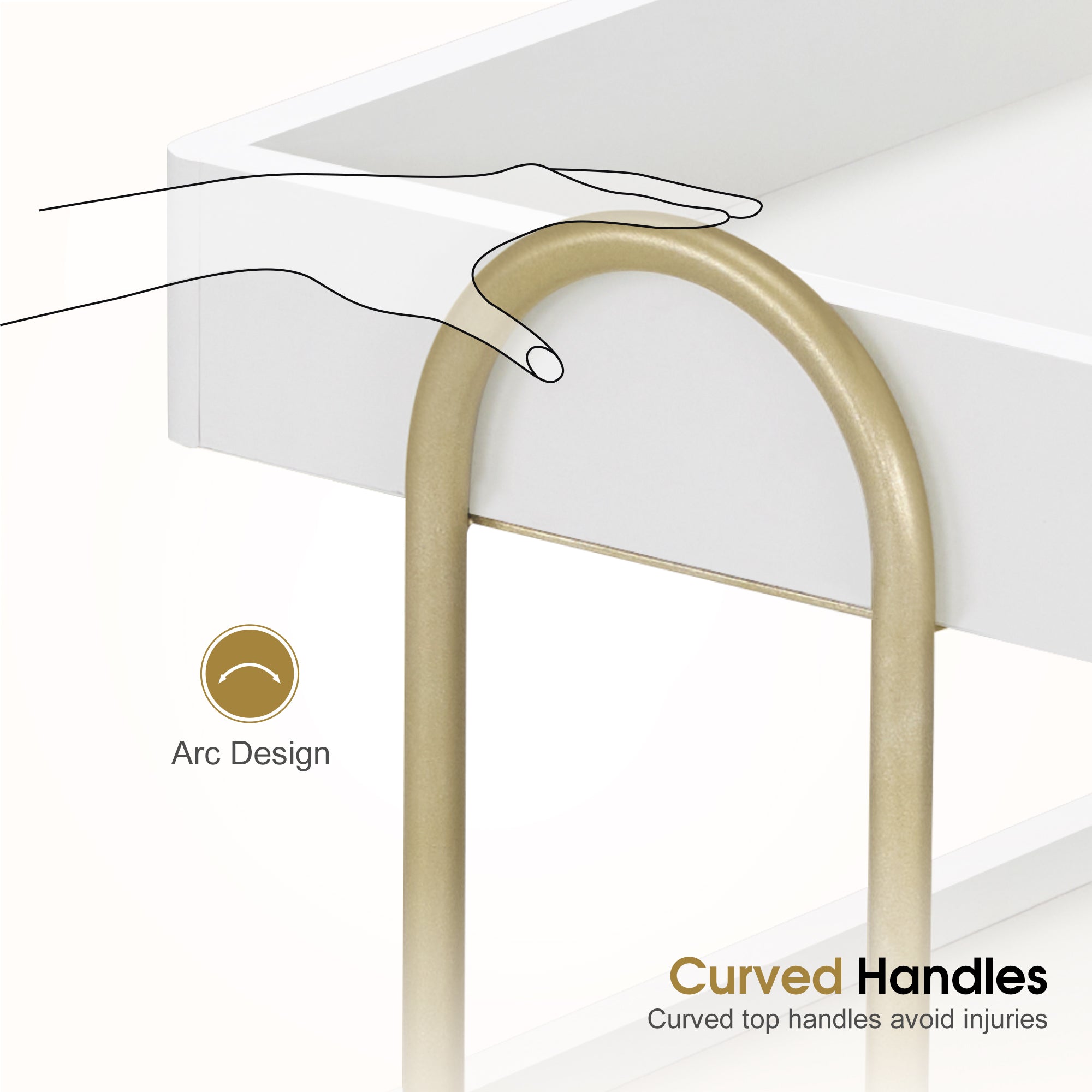 Salon Beauty Cart with Wheels & Drawer, SPA Storage Stylist Trolley with Shelves 2086