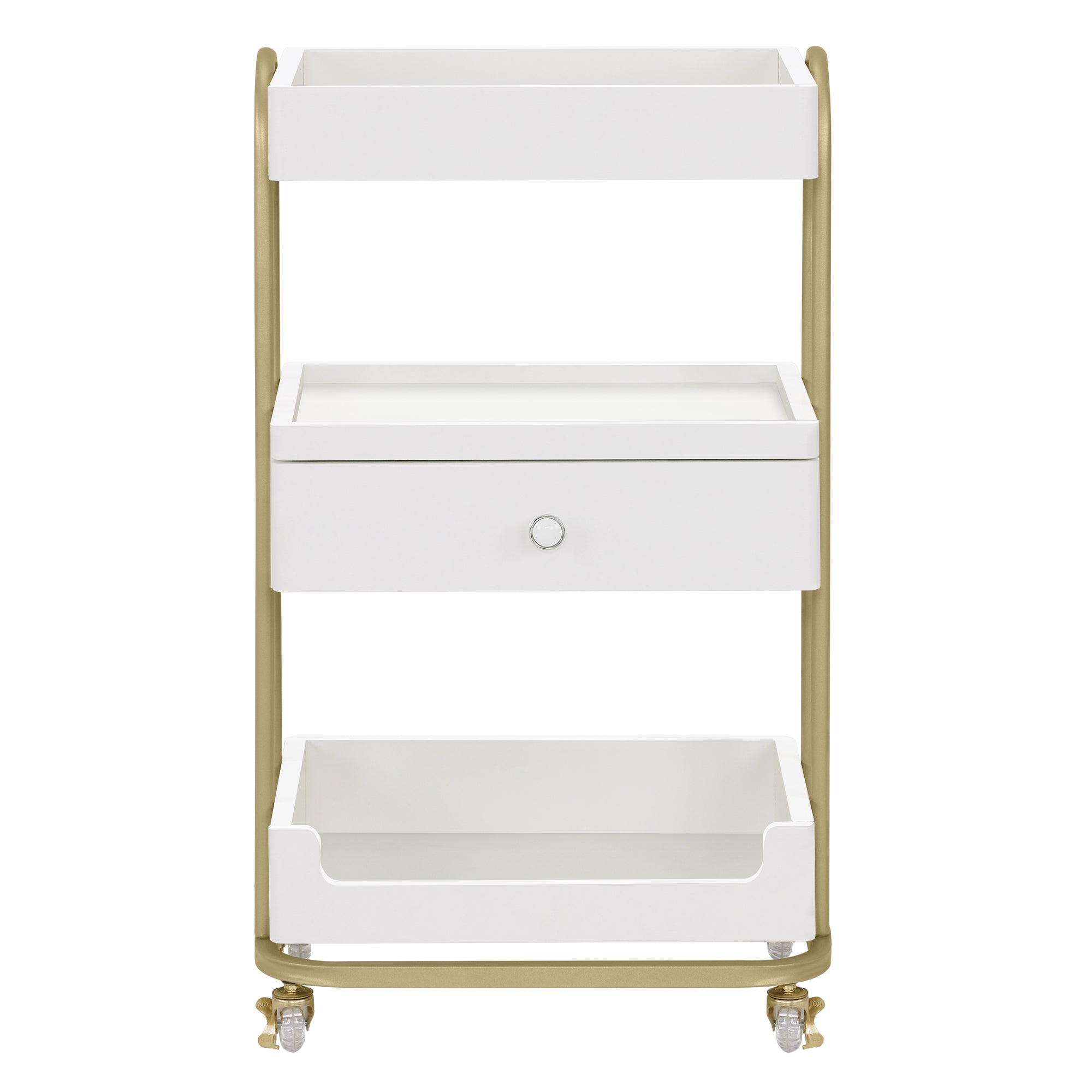 Salon Beauty Cart with Wheels & Drawer, SPA Storage Stylist Trolley with Shelves 2086