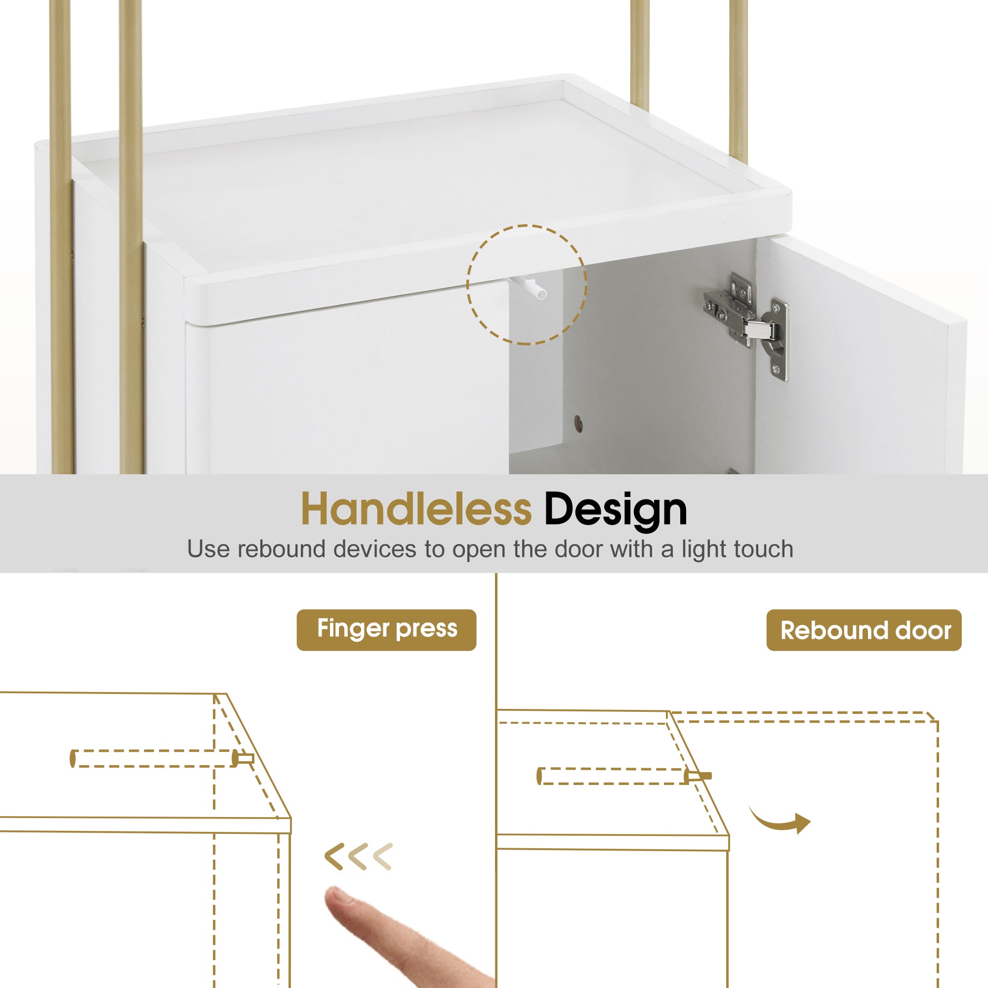 Salon SPA Rolling Trolley with Lockable Wheels, Barber Storage Cart for Storing Skin Cosmetics 2074