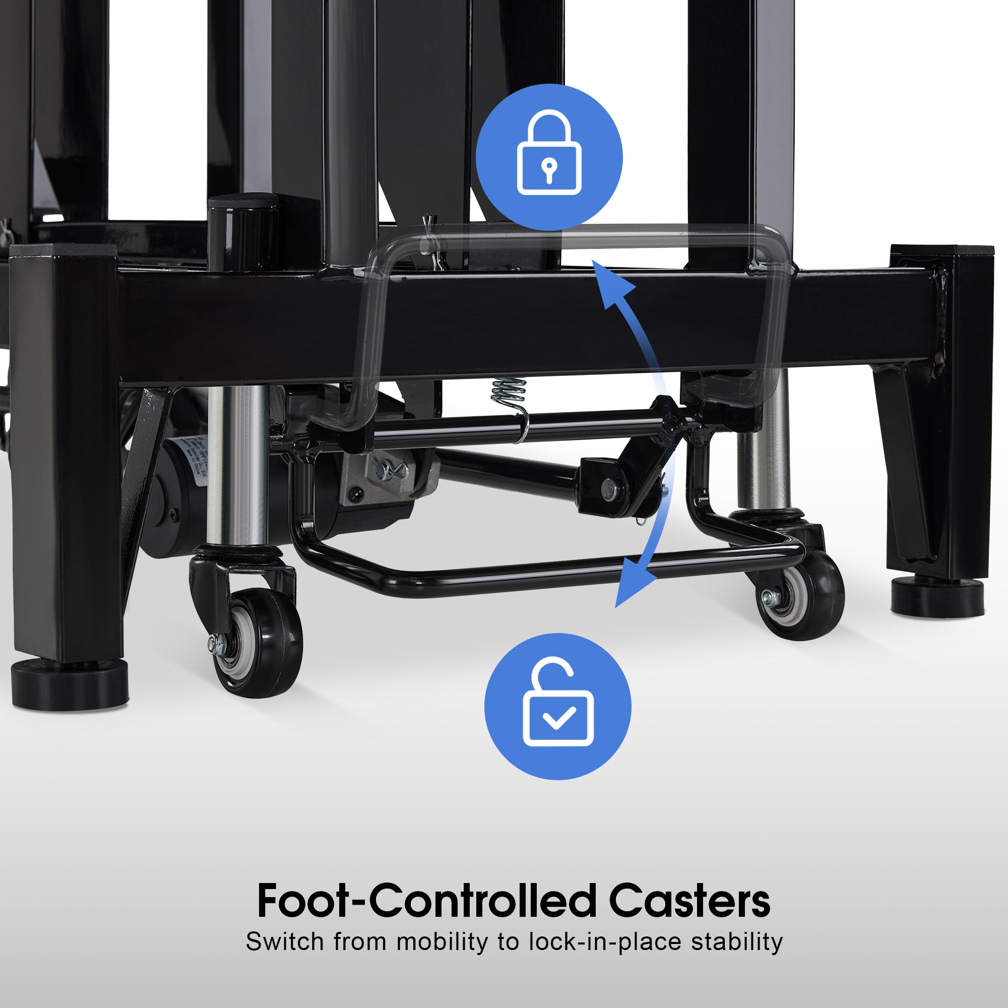 2 Motors Electric Facial Bed with Adjustable Height & Backrest, Rolling Message Tattoo Chair 2750