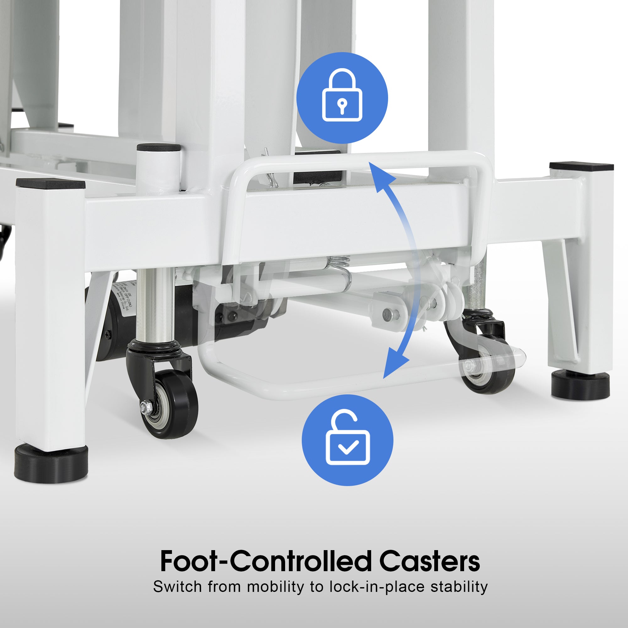 2 Motors Electric Facial Bed with Adjustable Height & Backrest, Rolling Message Tattoo Chair 2750