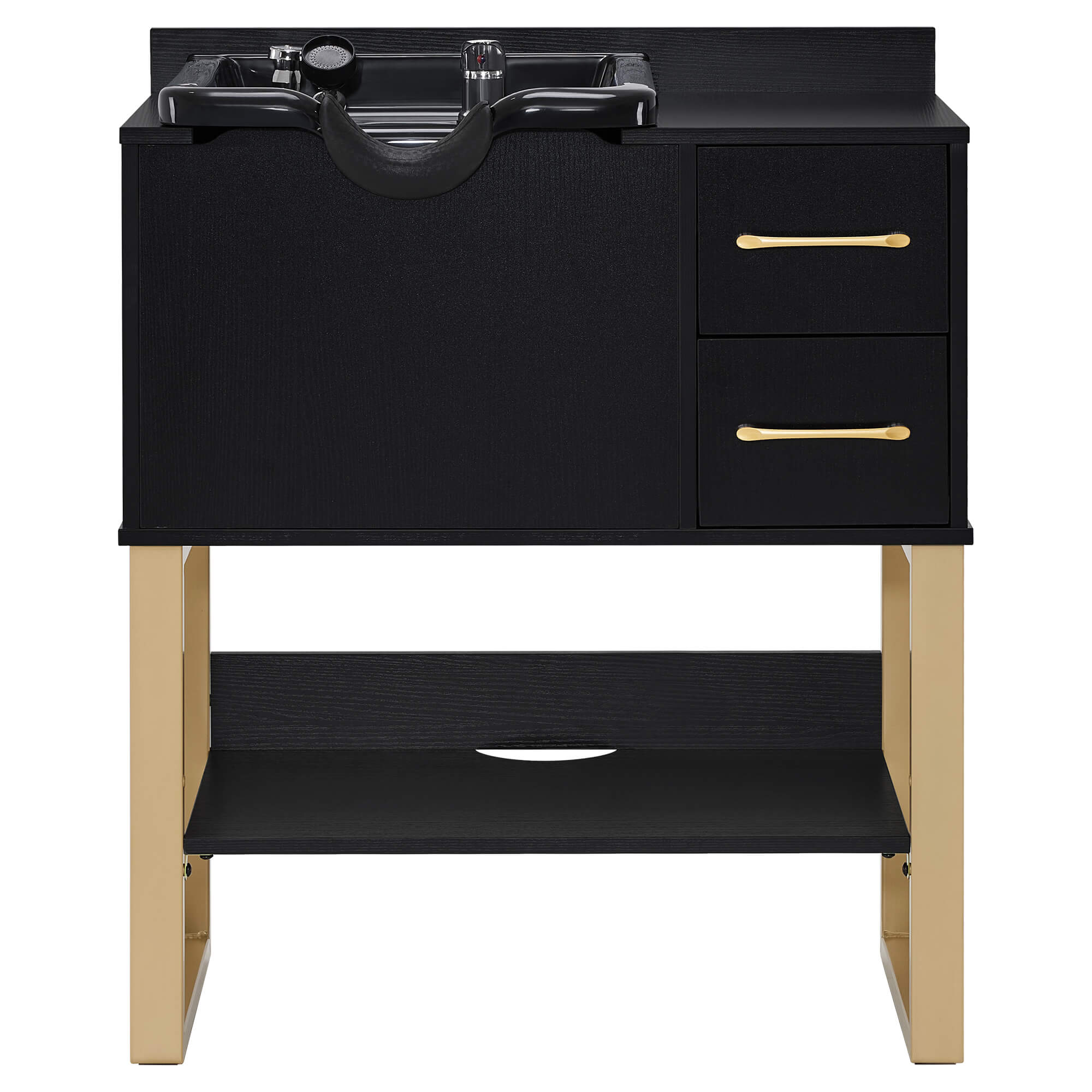 Shampoo Backwash Sink Station for Storage, Salon Shampoo Cabinet with Shampoo Bowl 3450