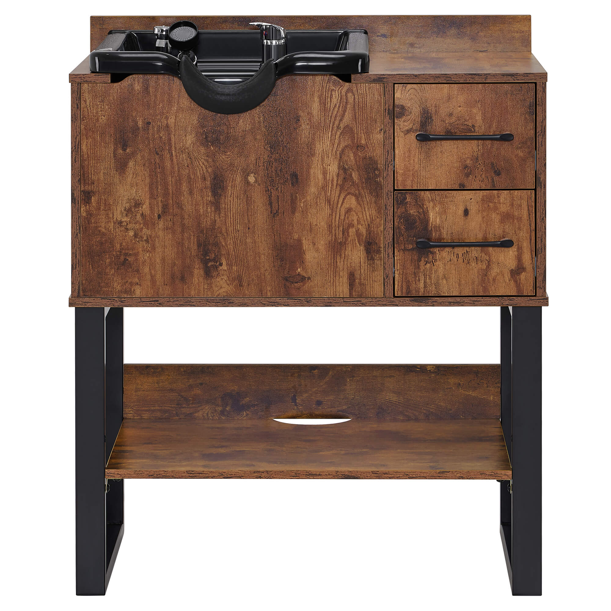 Shampoo Backwash Sink Station for Storage, Salon Shampoo Cabinet with Shampoo Bowl 3450