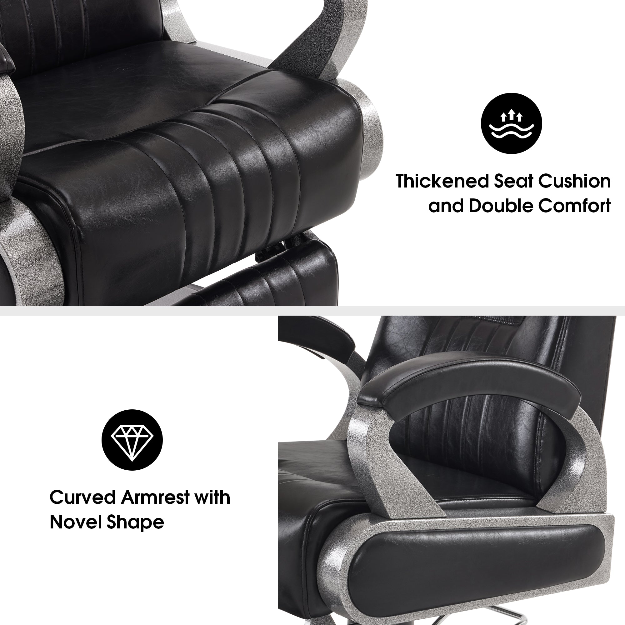 BarberPub All Purpose Barber Chair,Reclining Hair Stylist Salon Chair With Headrest 9502