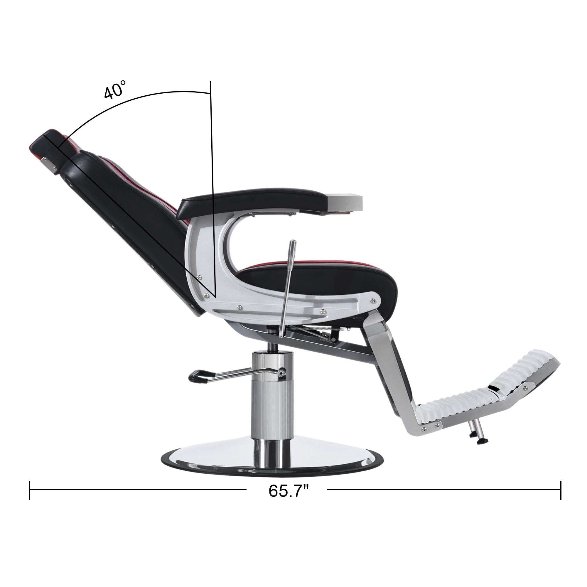 BarberPub Reclining Barber Chair All Purpose Hydraulic Salon Equipment 3815