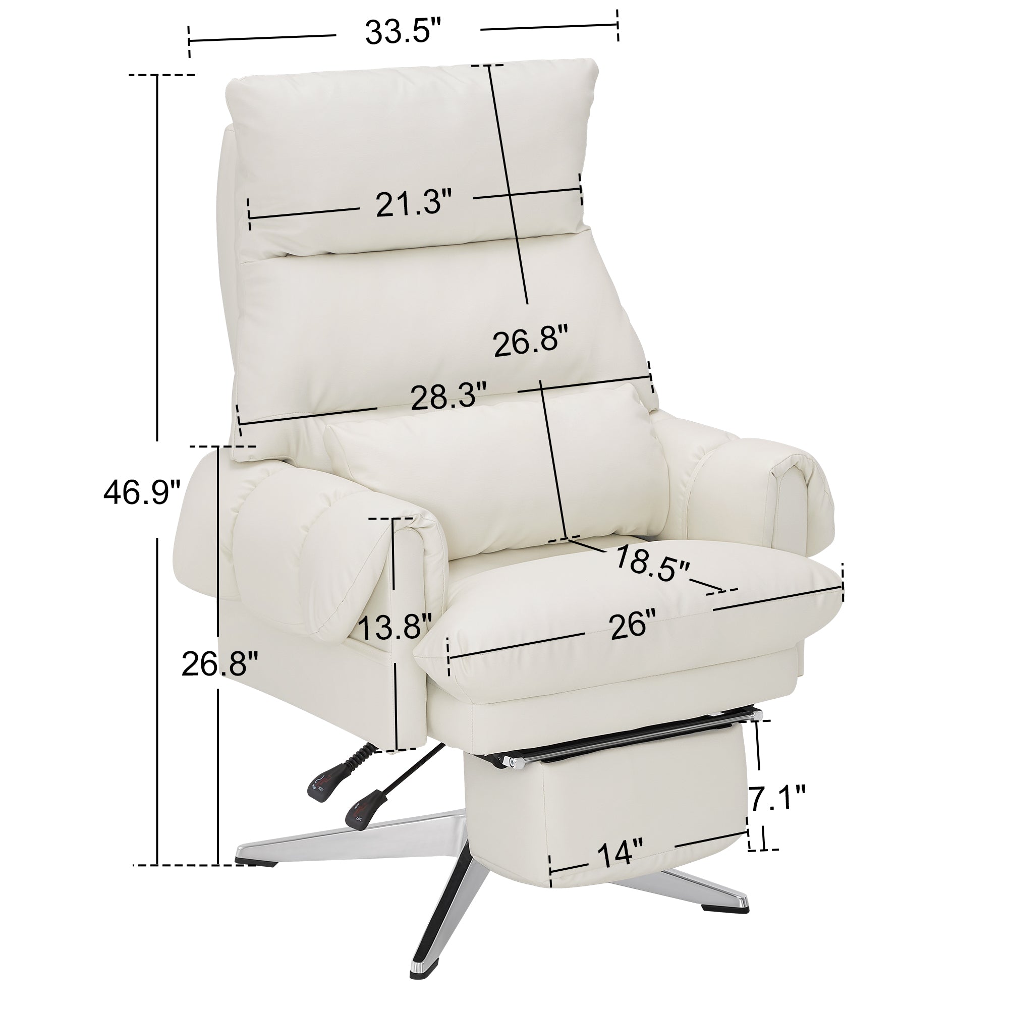 BarberPub Beauty Salon Chair, Adjustable Height, Reclining Esthetician Chair for Facial, Eyelash Extension, Tattoo – Model 8105/8129