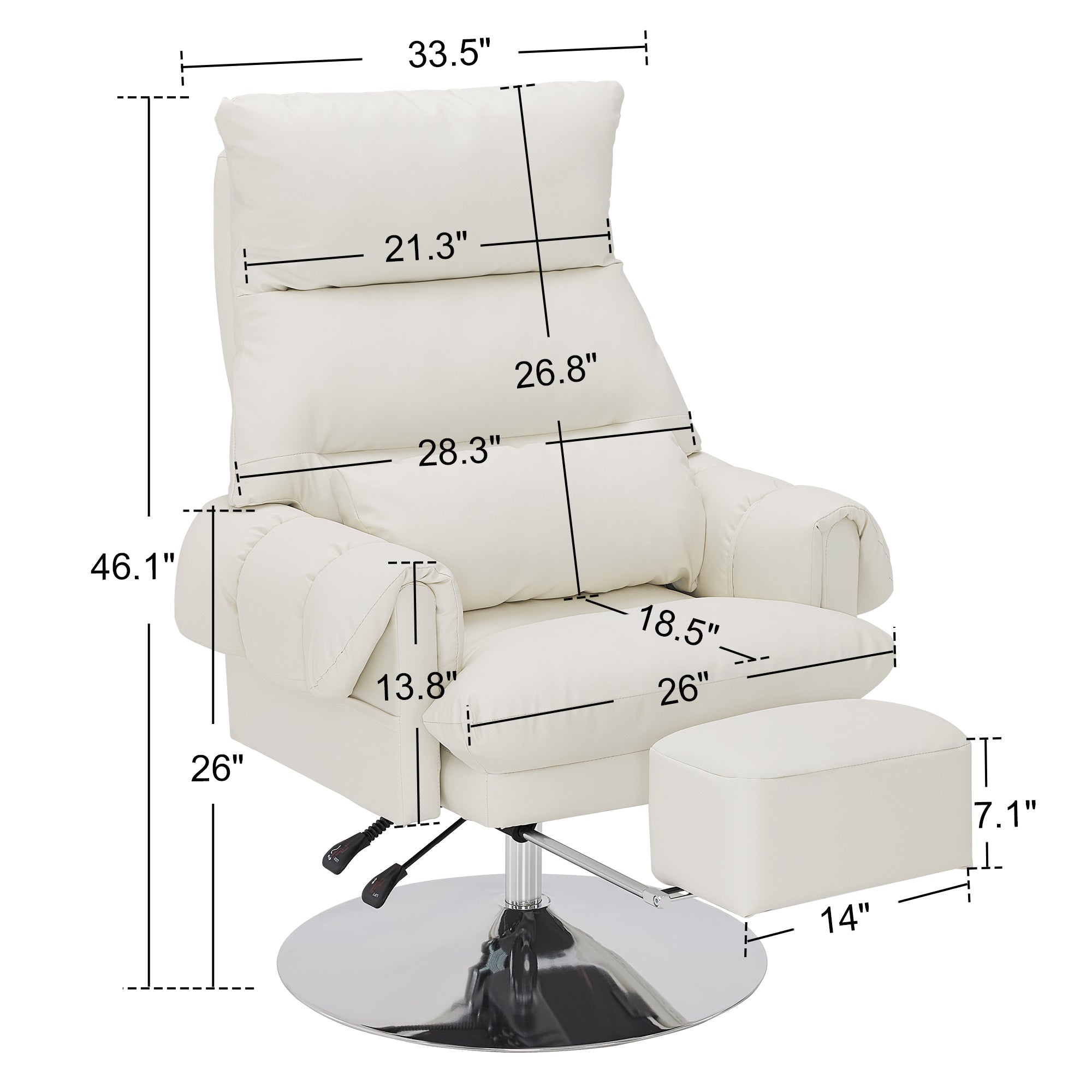 BarberPub Beauty Salon Chair, Adjustable Height, Reclining Esthetician Chair for Facial, Eyelash Extension, Tattoo – Model 8105/8129