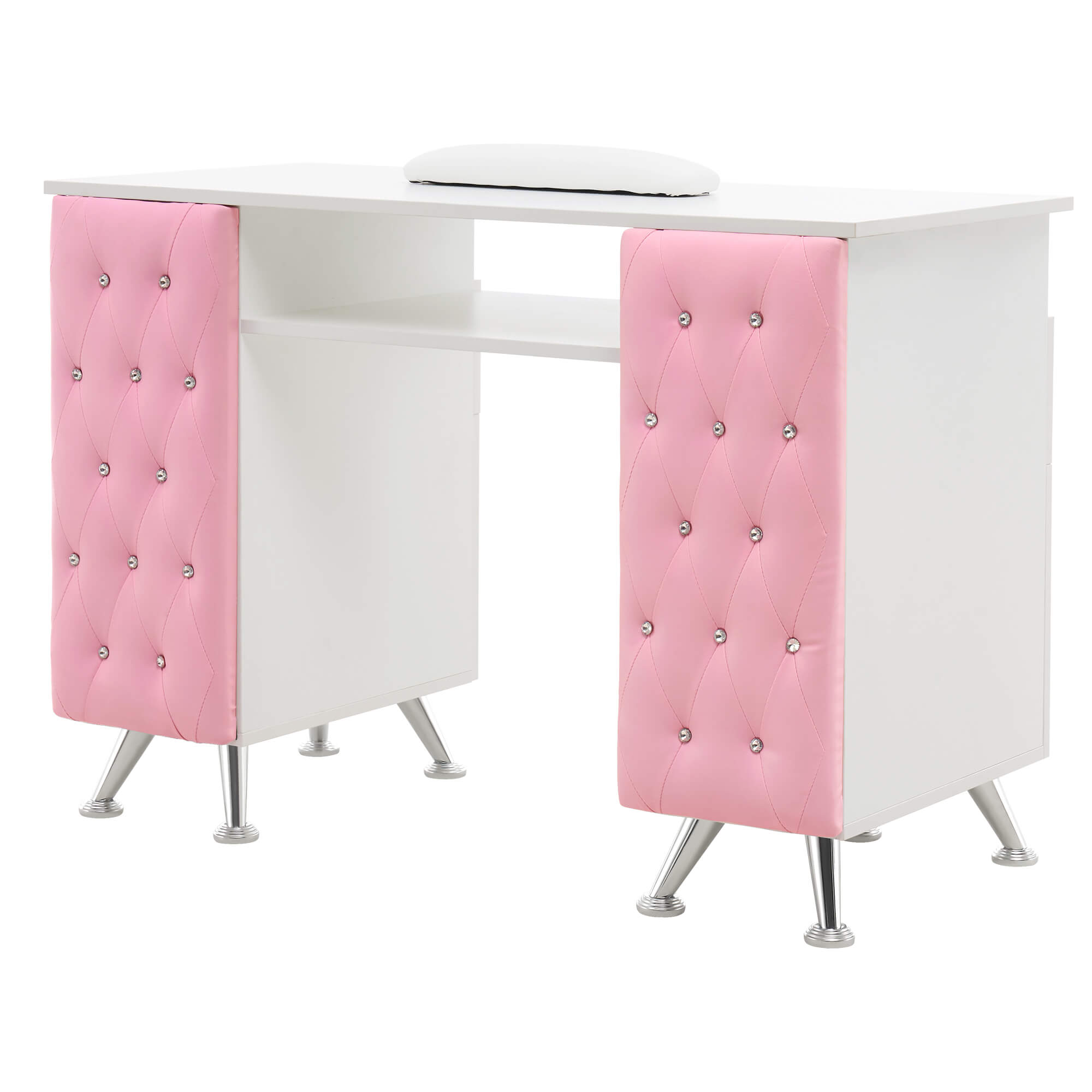BarberPub Acetone Resistant Manicure Table Nail Equipment for Storage 2671