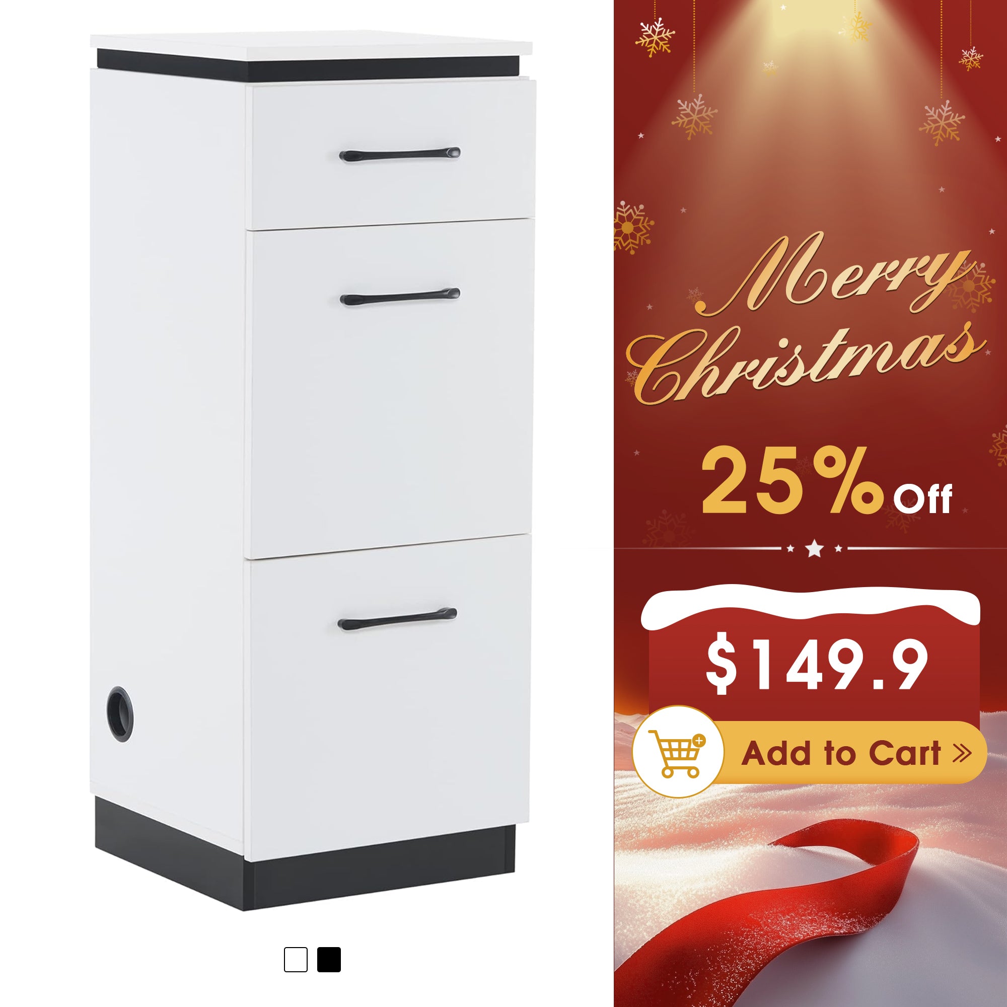 BarberPub Multi-purpose Salon Barber Cabinet with Holder&Plug Holes for Hair Styling 2002