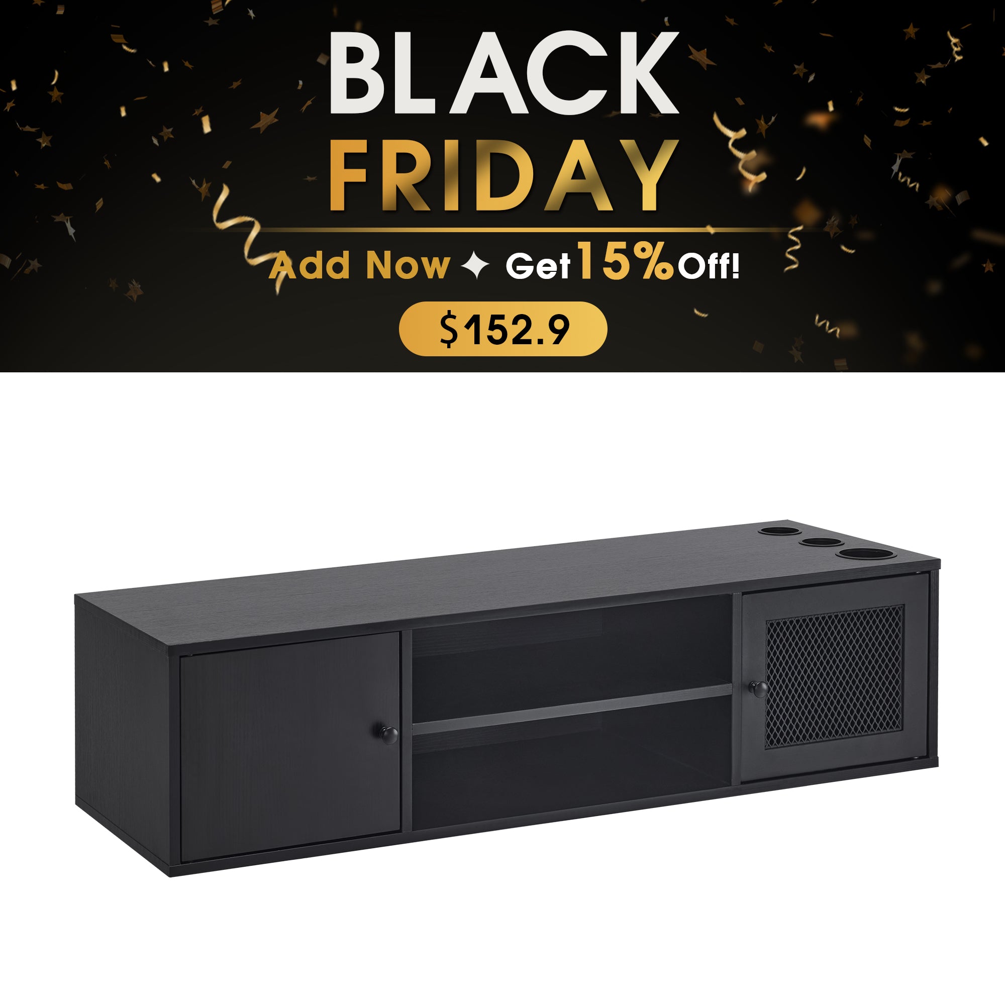 Wall Mount Barber Station for Hair Stylist Salon Stations with 3 Hair Dryer Holders 2501