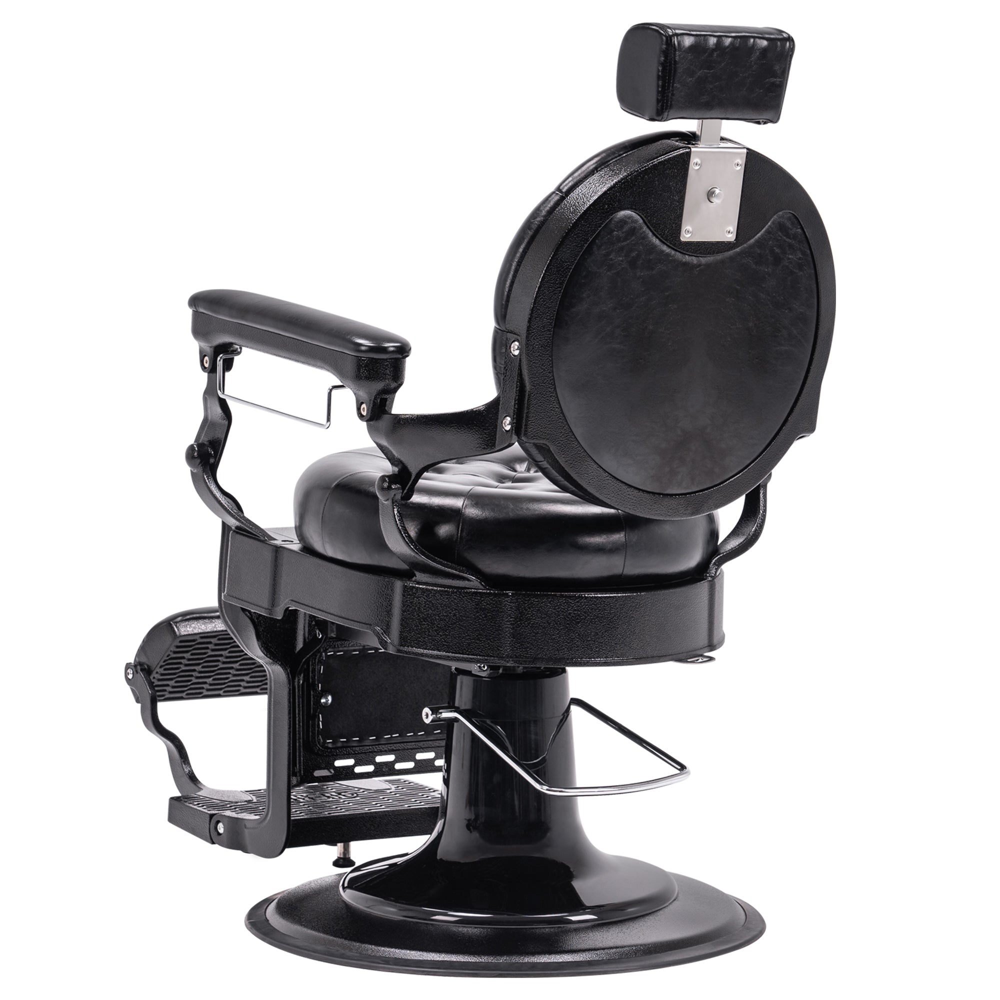 BarberPub Vintage Barber Chair, Heavy Duty Metal Frame Reclining All Purpose Chair 2947