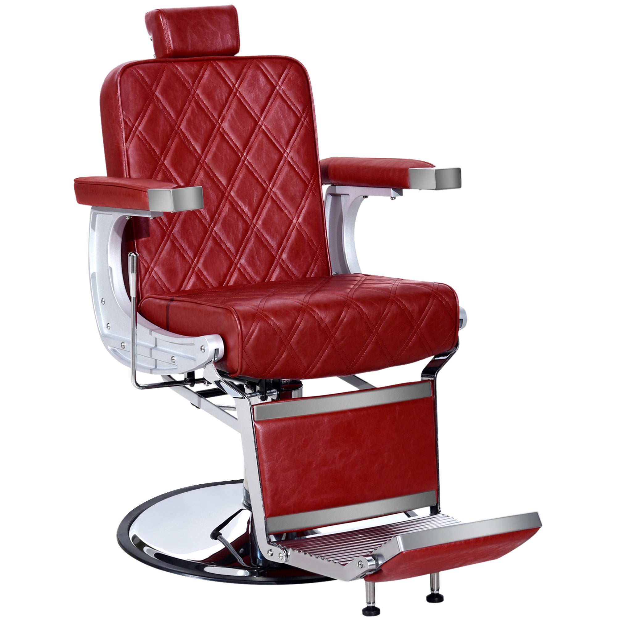 BarberPub Barber Chair for Hair Stylist, Reclining Barbershop Salon Chair 3825