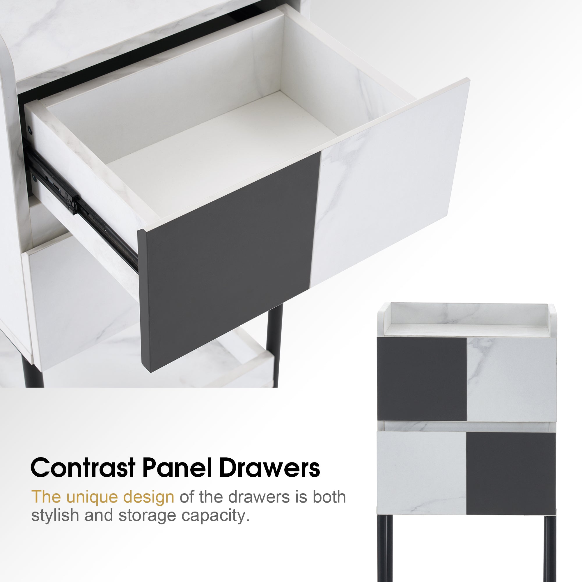 Contrast Panel Craft Salon Storage Trolley, Barber SPA Utility Cart Tool Organizer 2007