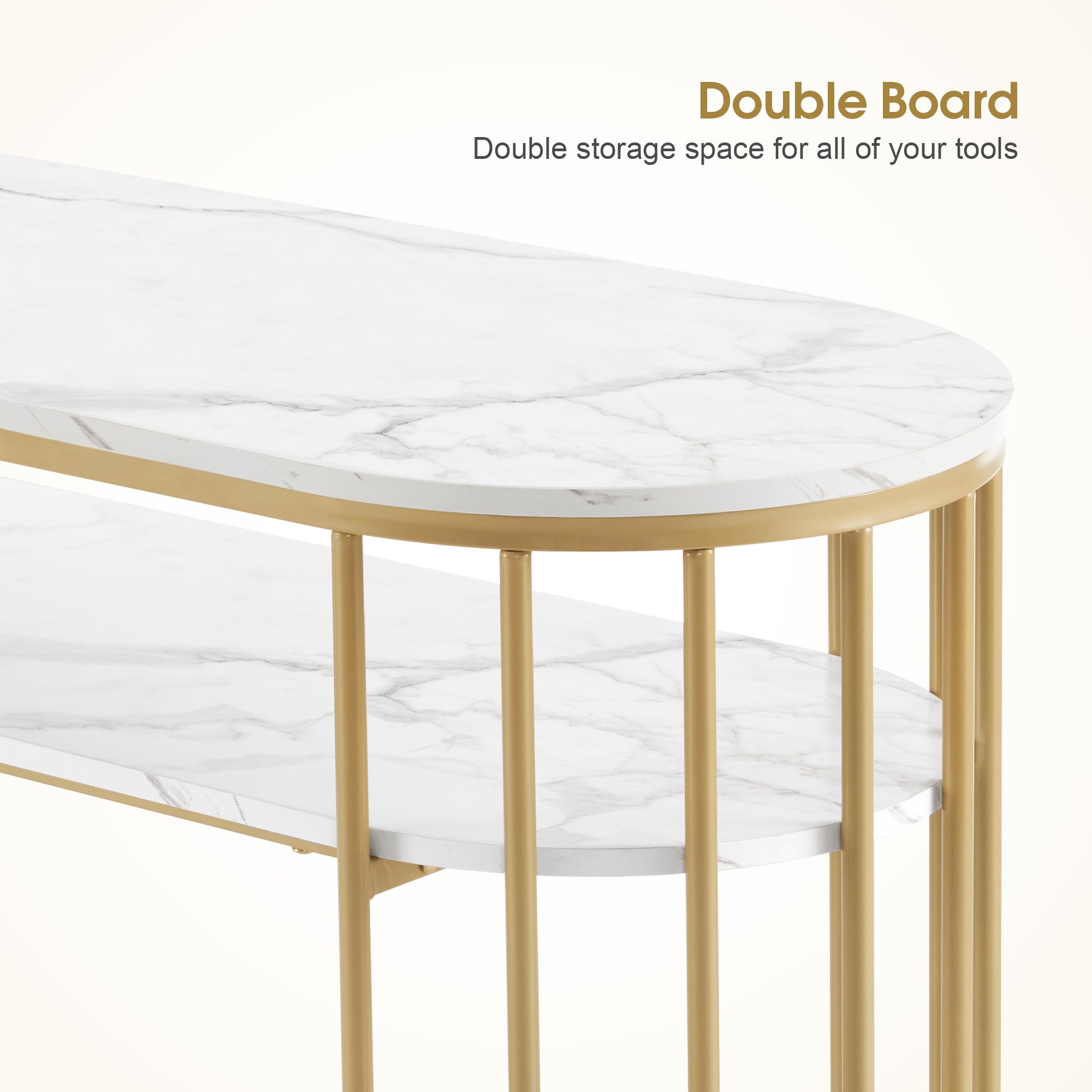 Marbling Texture Manicure Table with Open Space, Modern Simple Beauty Nail Equipment 2400