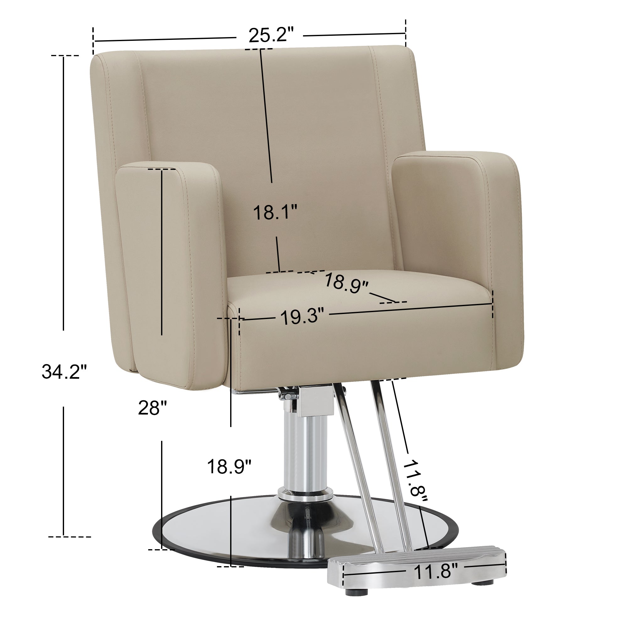 BarberPub Salon Chair for Hair Stylist, Hydraulic Barber Chair for Home Salon 9446