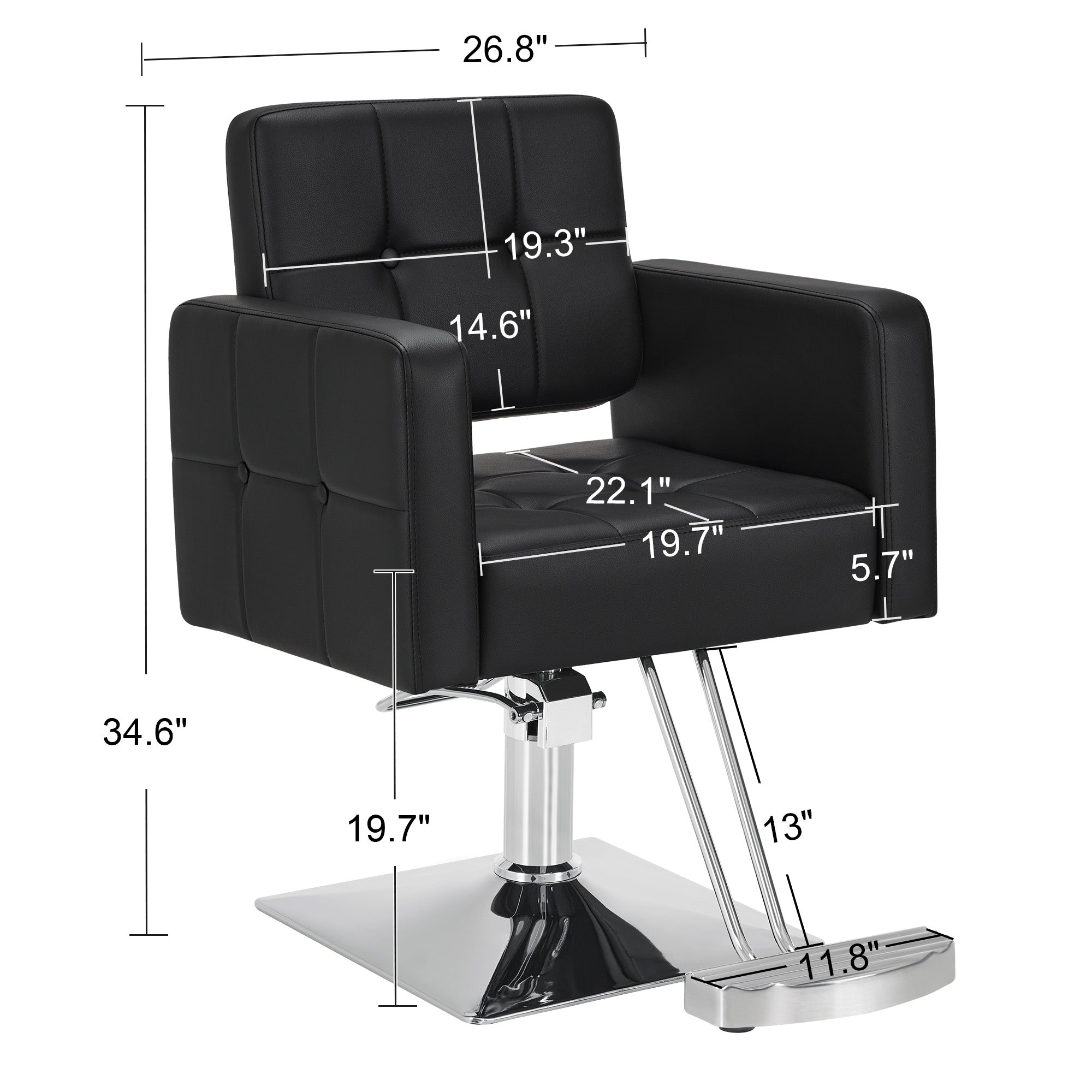 BarberPub Classic Hydraulic Styling Chair for Professionals, Barber Salon Chair 9468