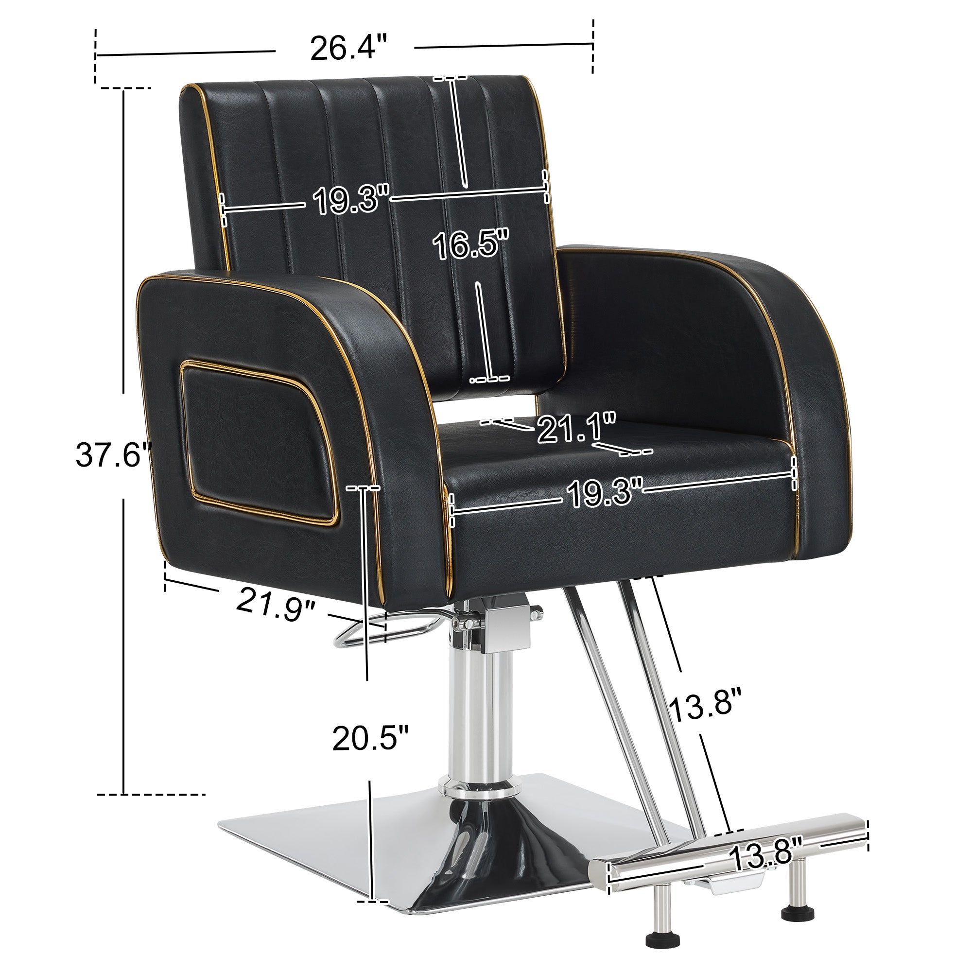 Salon Spa Barber Styling Chair, Classic Hydraulic Model for Pro Salons Use 8885