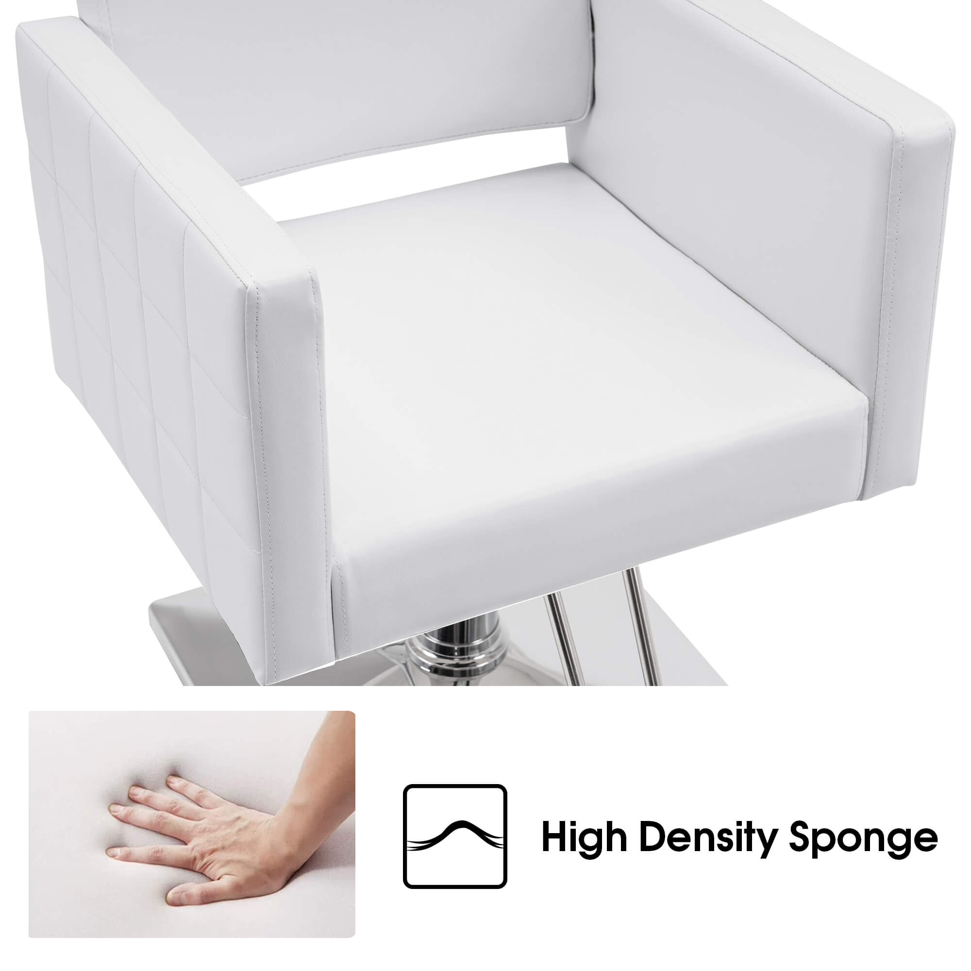 Salon Chair 8821 & Anti-Fatigue Mat 0040 Set - Professional Hydraulic Salon Chair with Ergonomic 0.5" Thick Salon Mat