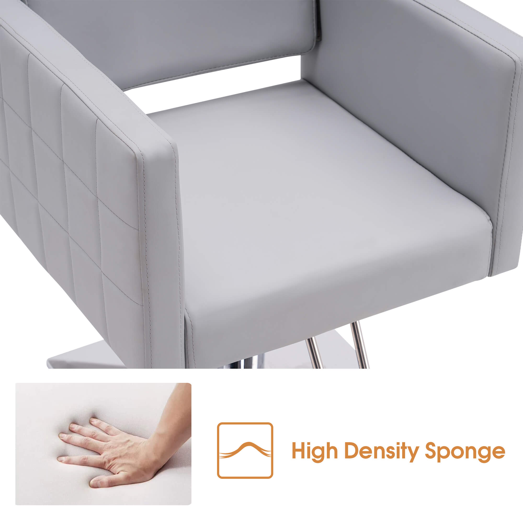 Salon Chair 8821 & Anti-Fatigue Mat 0040 Set - Professional Hydraulic Salon Chair with Ergonomic 0.5" Thick Salon Mat