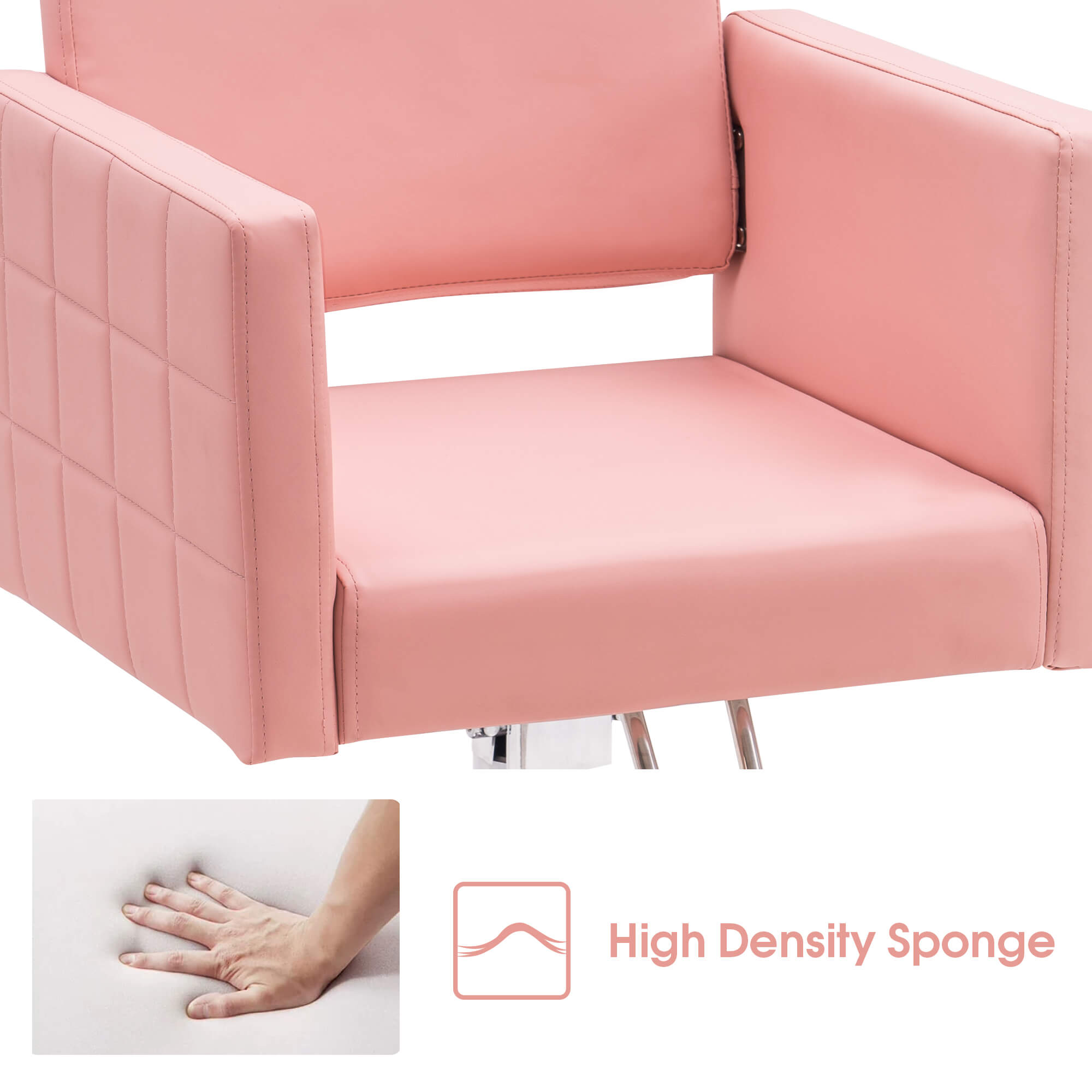 Salon Chair 8821 & Anti-Fatigue Mat 0040 Set - Professional Hydraulic Salon Chair with Ergonomic 0.5" Thick Salon Mat