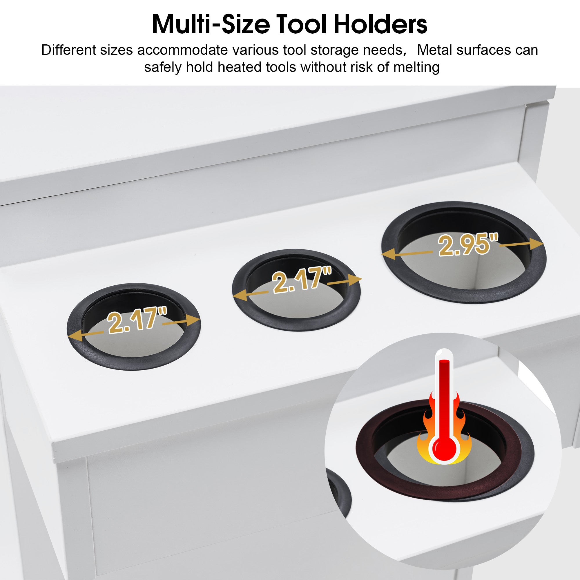 Modern Salon Station with Lockable Drawer & Cabinet, Storage Barber Cabinet for Hair Salon 2021