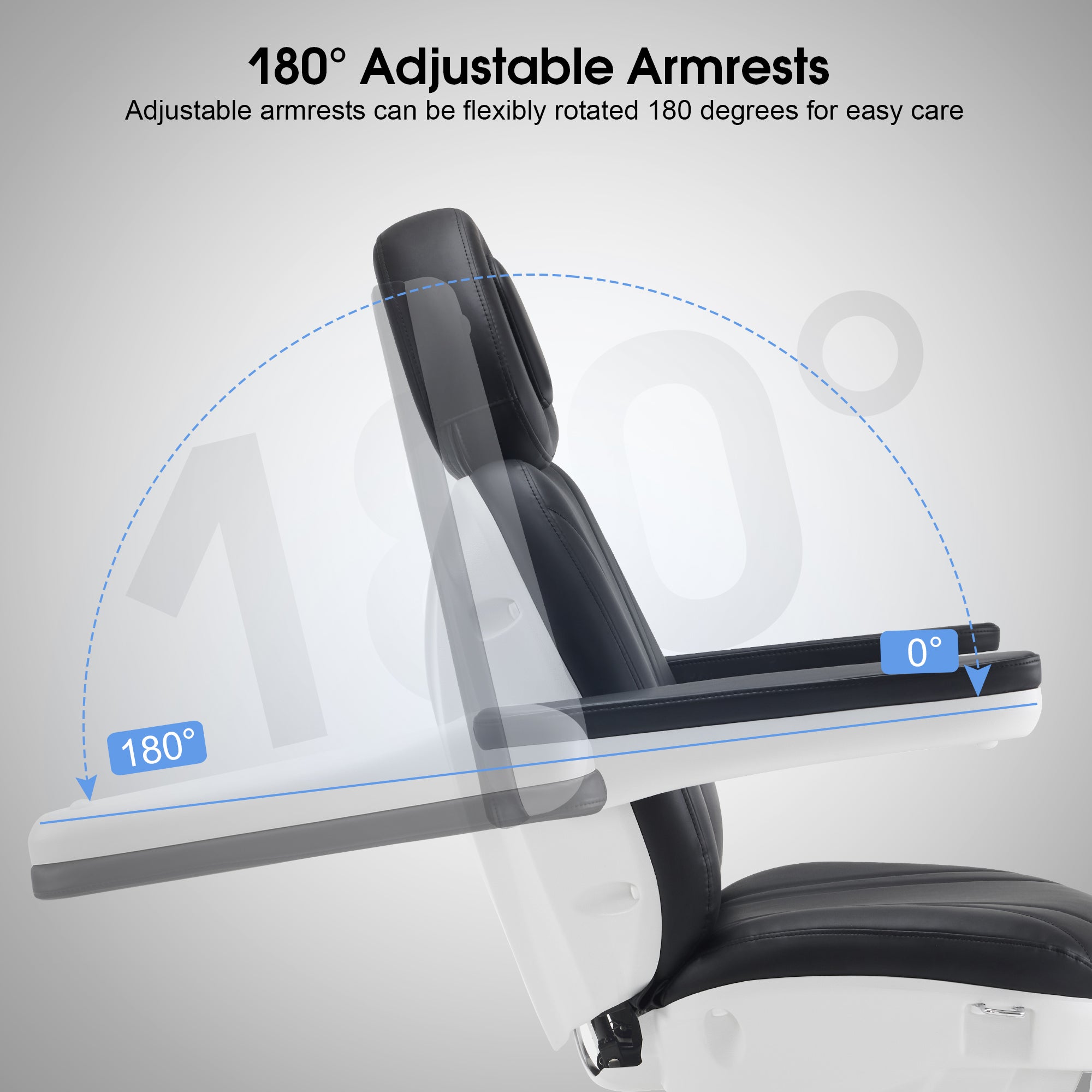 4-Motor Electric Facial Spa Bed with Hand & Foot Control, PU Leather Esthetician Adjustable Massage Table, 440 lbs Capacity 2119