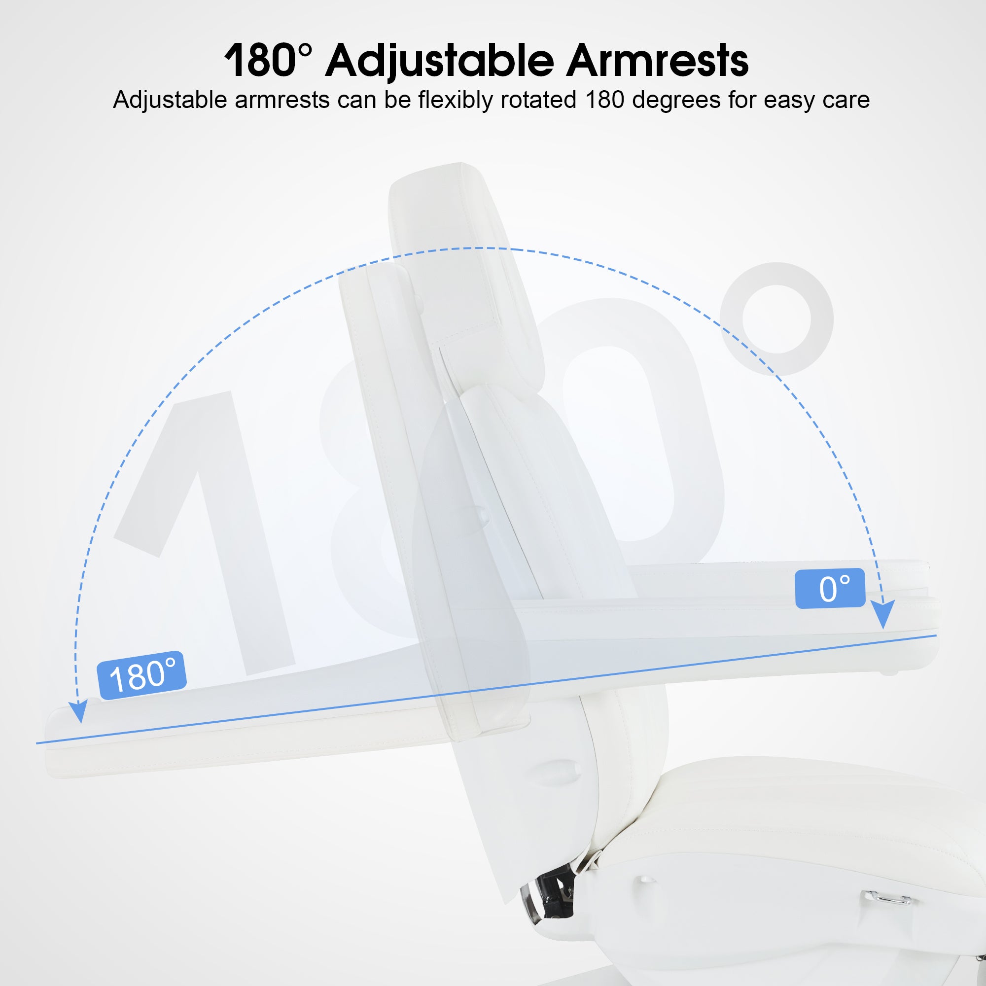 4-Motor Electric Facial Spa Bed with Hand & Foot Control, PU Leather Esthetician Adjustable Massage Table, 440 lbs Capacity 2119