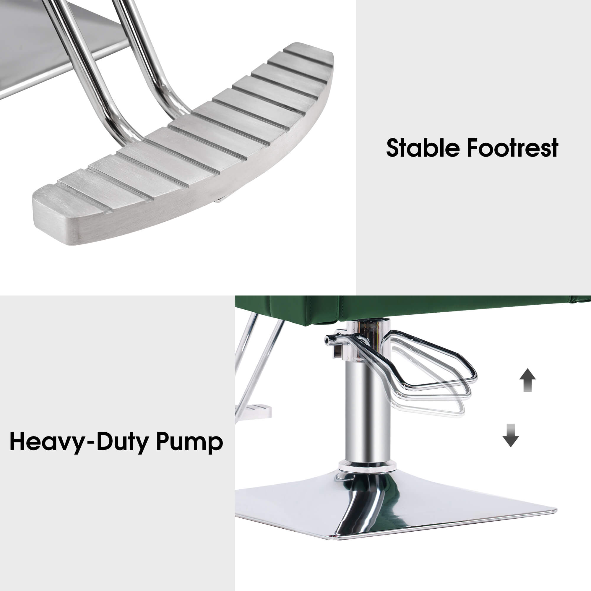 Salon Chair 8821 & Anti-Fatigue Mat 0040 Set - Professional Hydraulic Salon Chair with Ergonomic 0.5" Thick Salon Mat