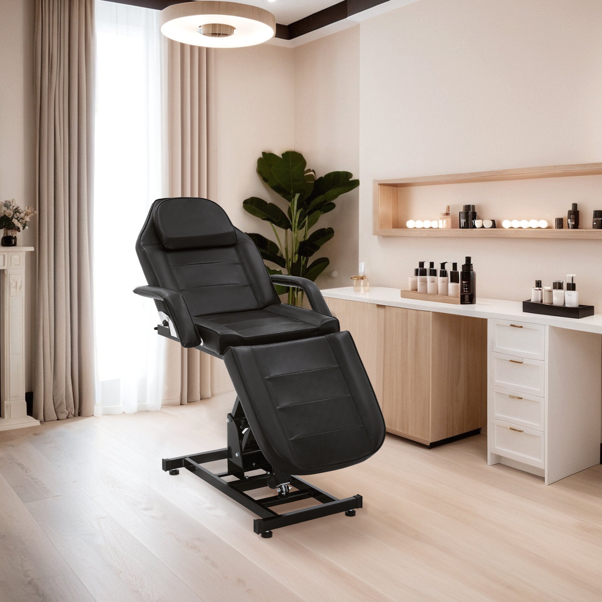 Barber Electric Massage Bed with One Motor for Height, Beauty Tattoo Chair, Salon Facial Adjustable Bed 0100