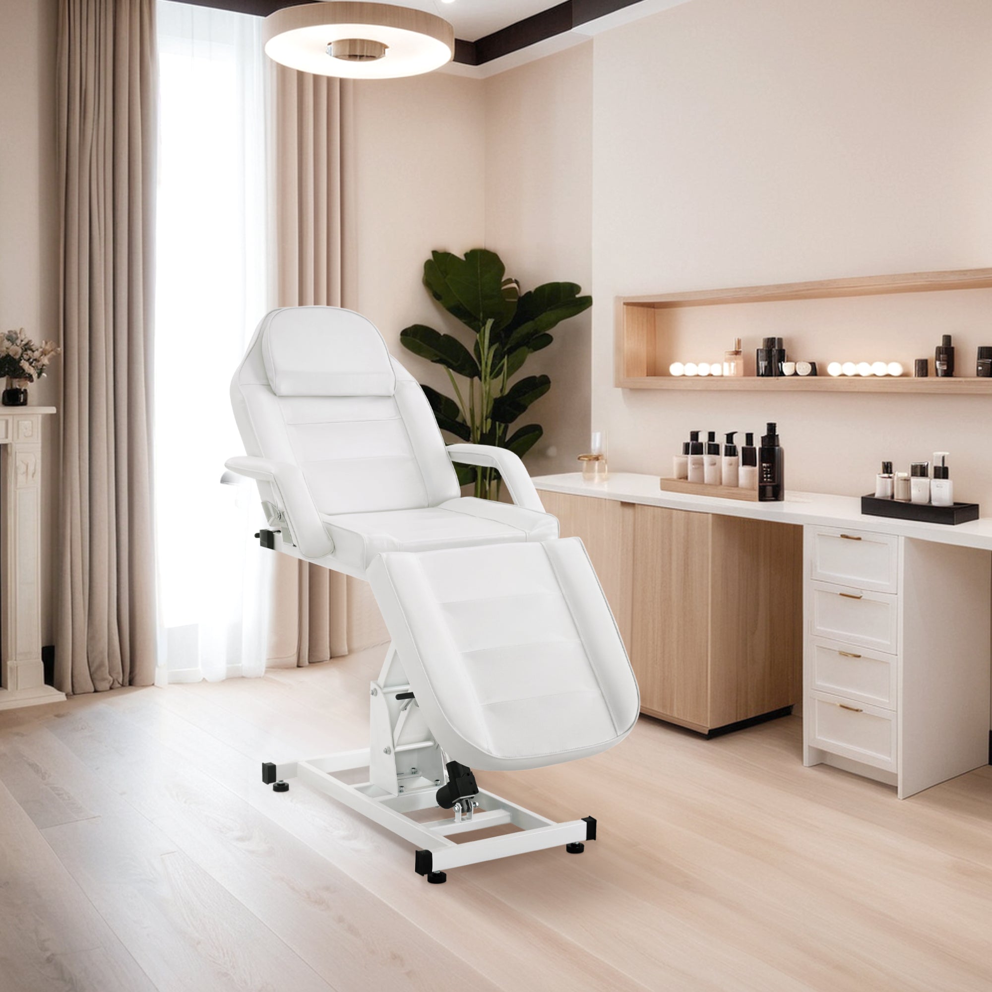Barber Electric Massage Bed with One Motor for Height, Beauty Tattoo Chair, Salon Facial Adjustable Bed 0100