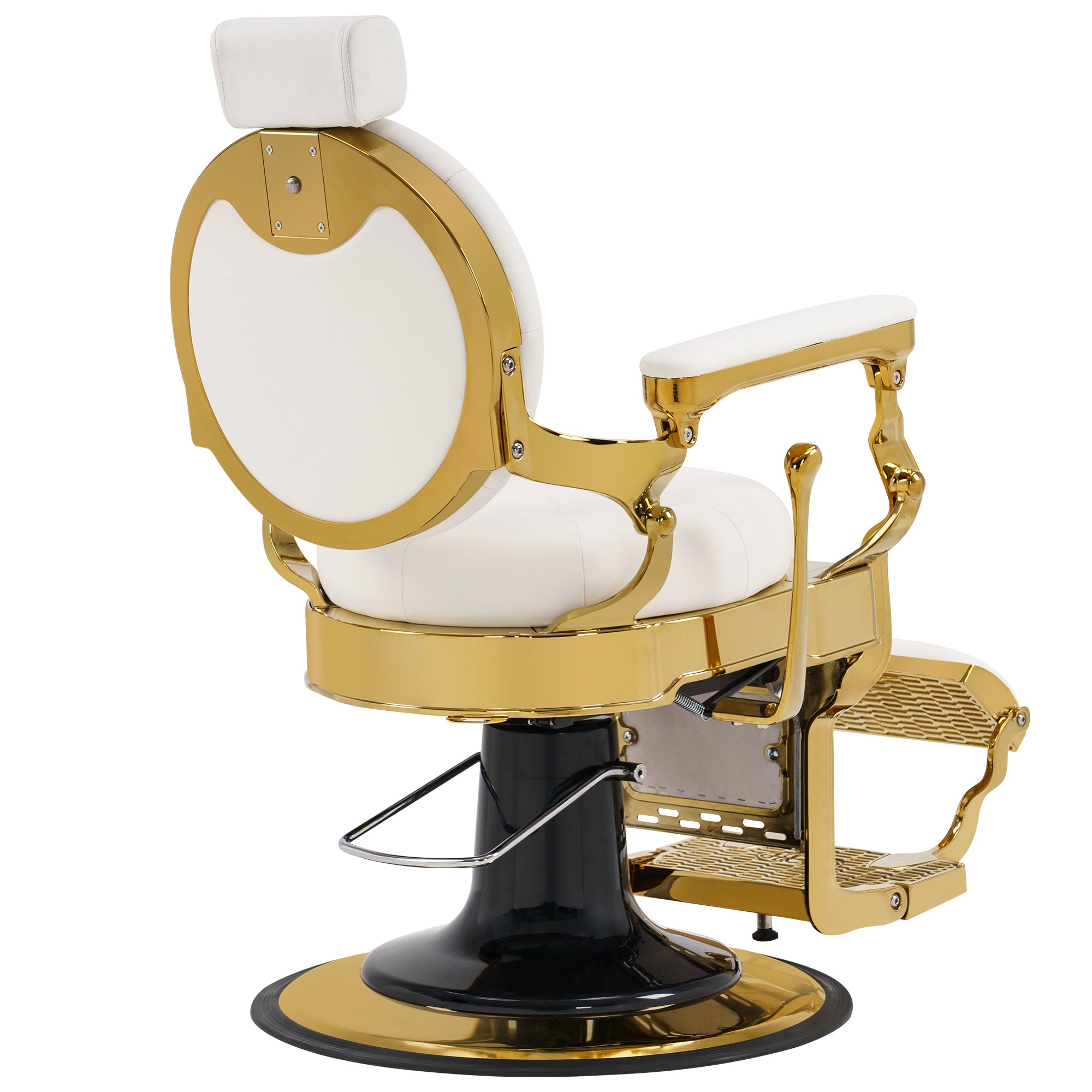 BarberPub Vintage Barber Chair, Heavy Duty Metal Frame Reclining All Purpose Chair 2947