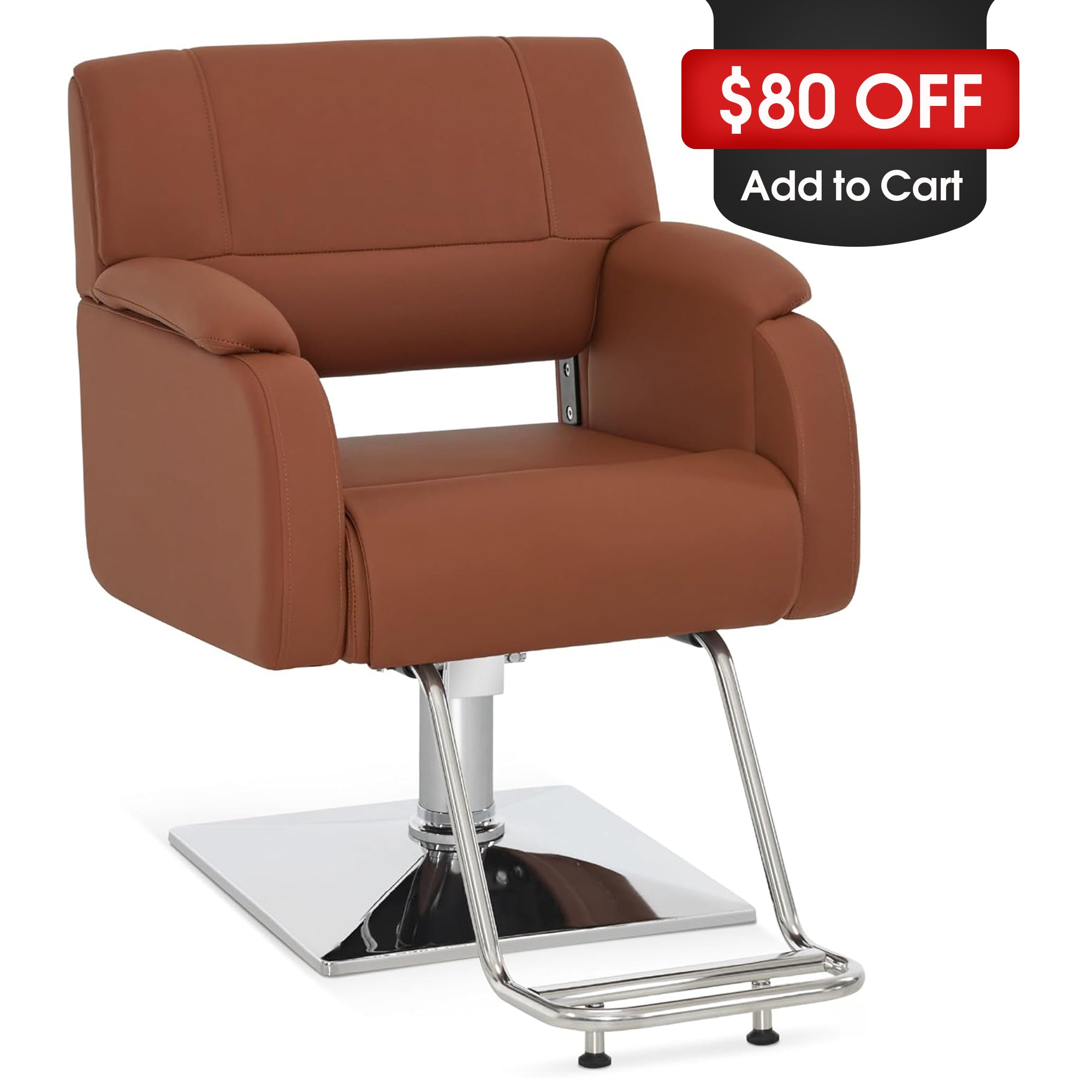 BarberPub Modern Salon Chair, Hydraulic Styling Barber Chair for Hair Stylist 8459