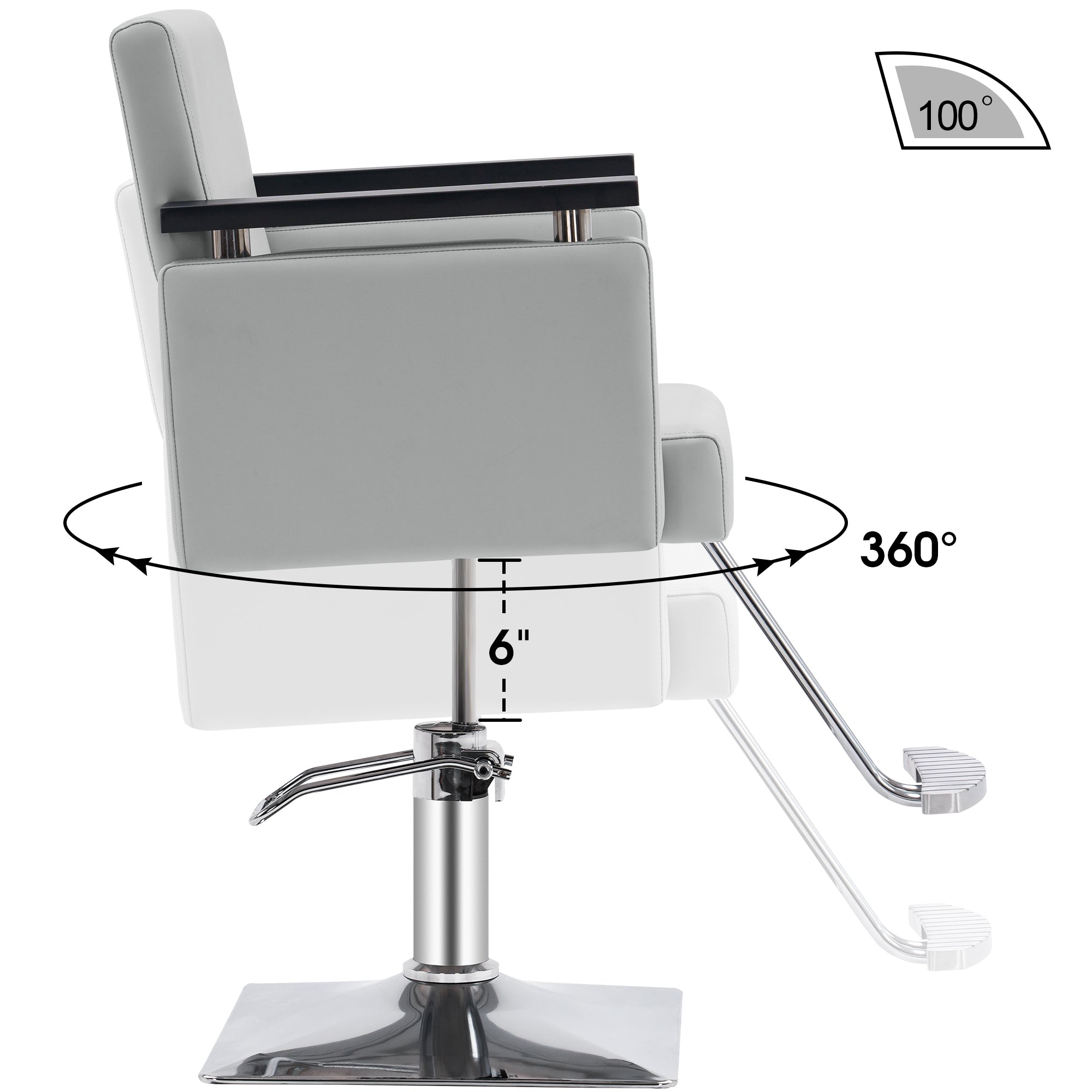 BarberPub Swivel Salon Chair for Hair Stylist, Beauty Salon Spa Equipment 8803