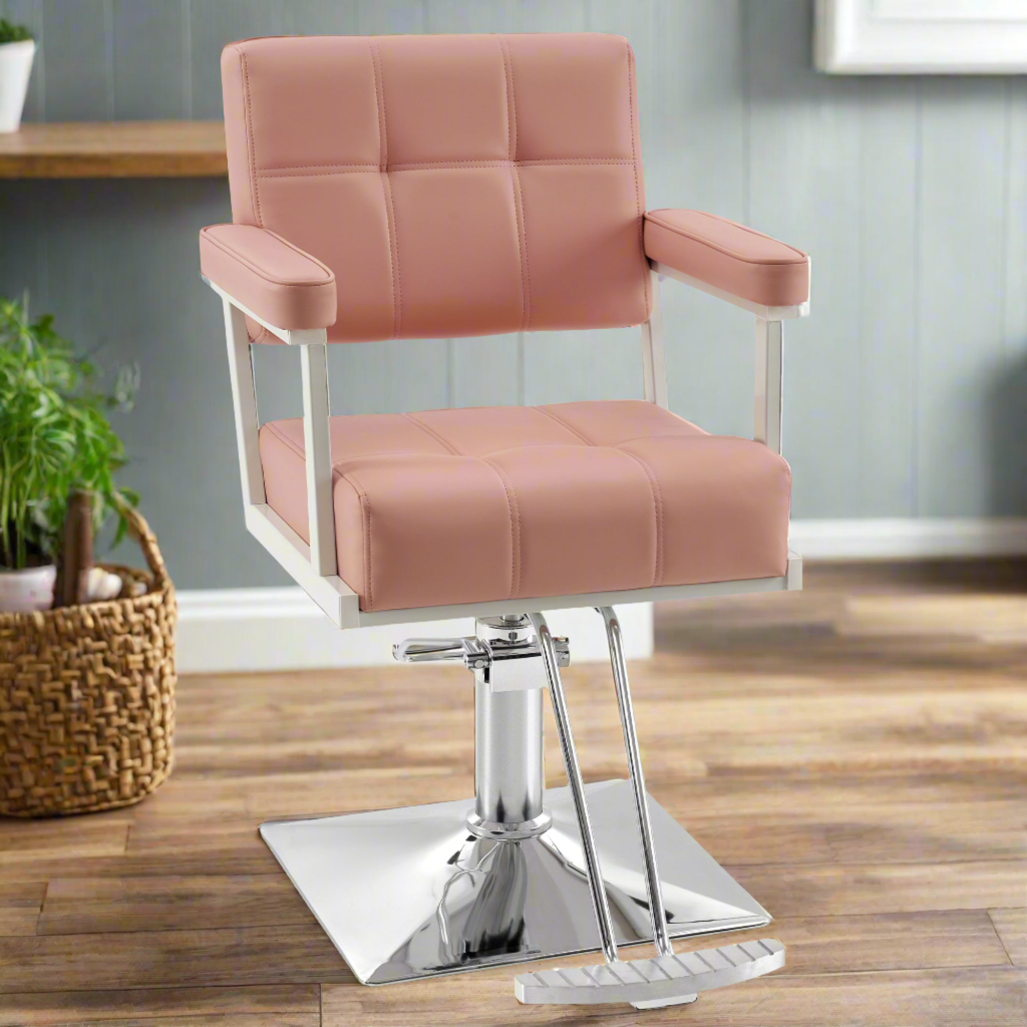 BarberPub Styling Salon Chair, Hydraulic Pump Swivel Salon Equipment 8816