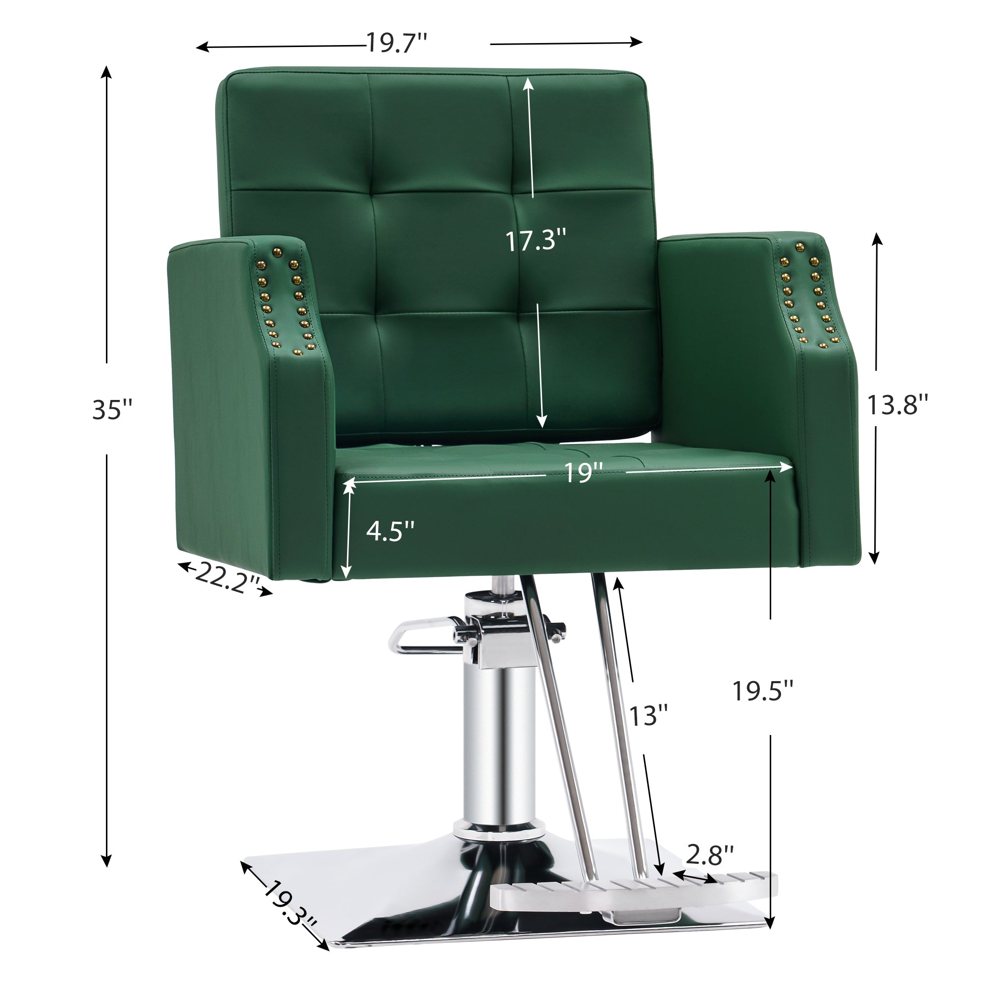 BarberPub Classic Salon Chair for Hair Stylist, Home Salon Spa Equipment 8818