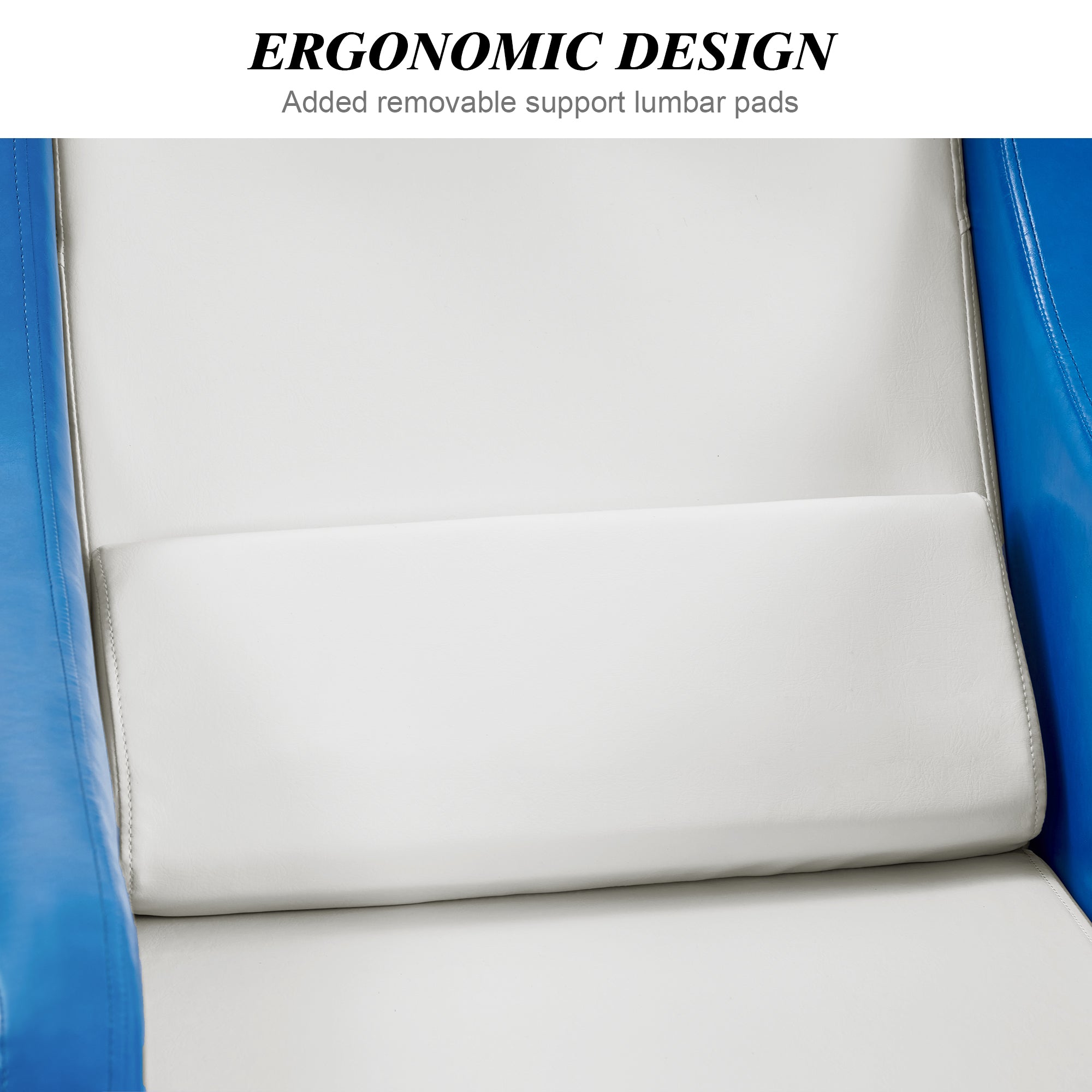 BarberPub Salon Backwash Shampoo Chair with Durable Ceramic Bowl 9090BLW