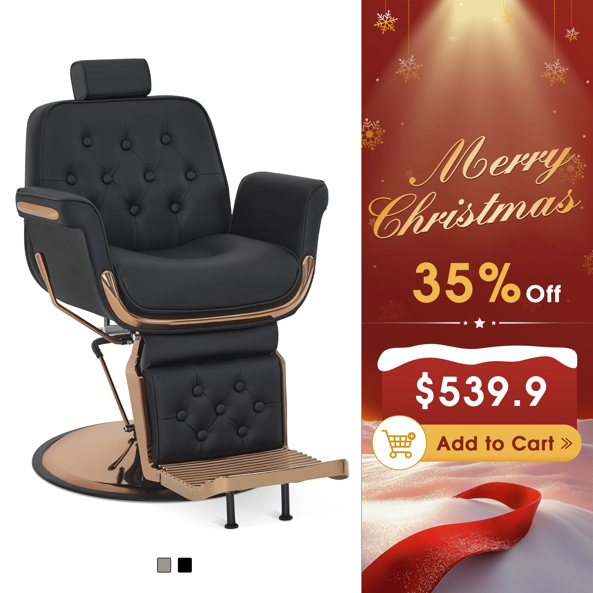 BarberPub Reclining Barber Chair, Hydraulic Styling Salon Chair for Hair Stylist 9246