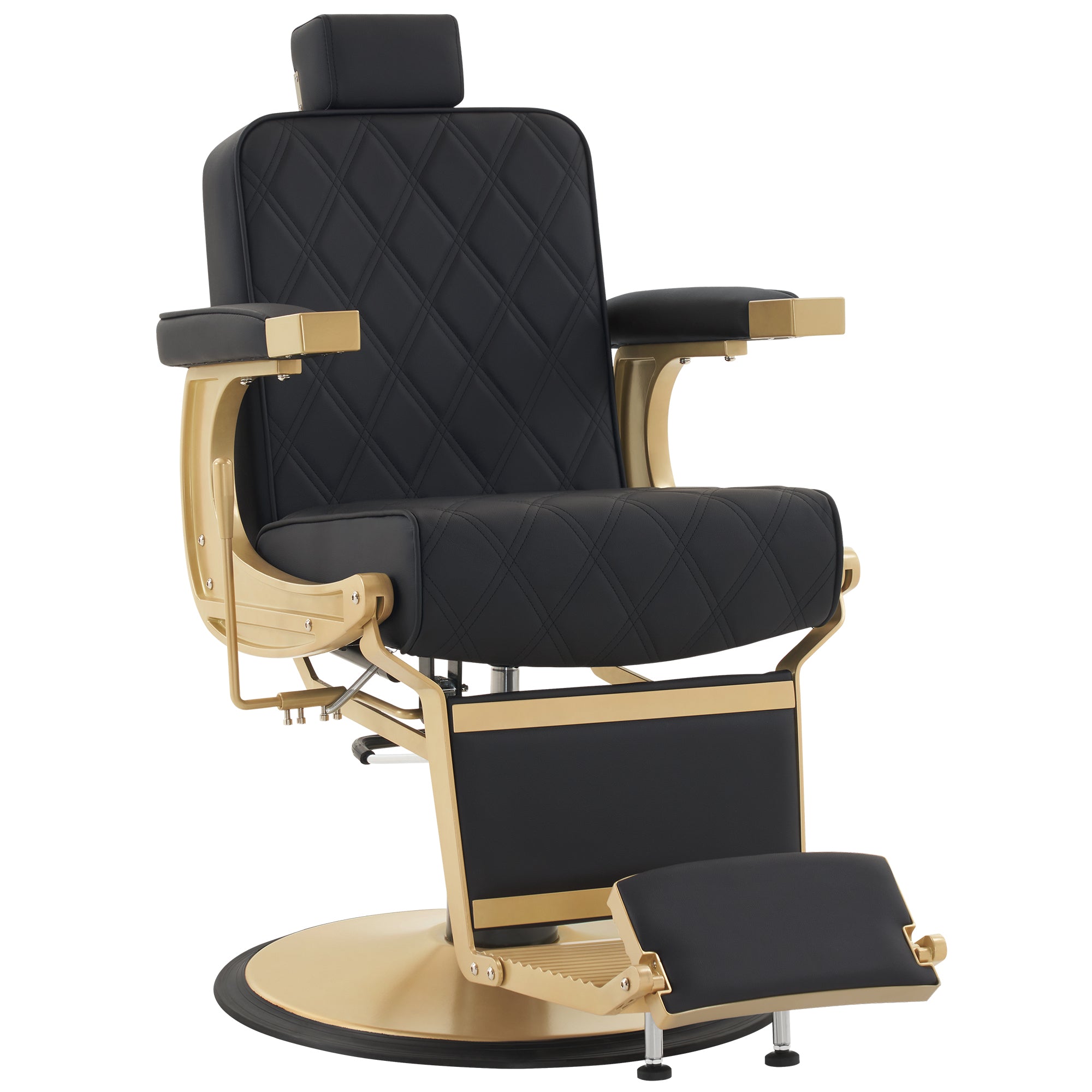 BarberPub Barber Chair for Hair Stylist, Reclining Barbershop Salon Chair 3825