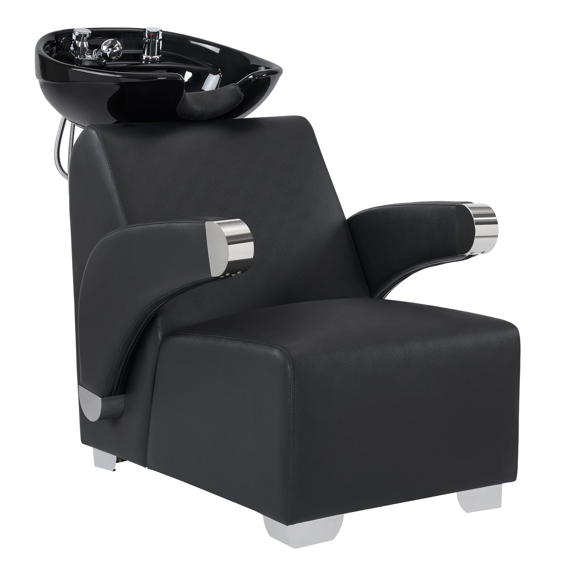 BarberPub Ceramic Bowl Backwash Shampoo Chair, Hair Washing Salon Station 9102