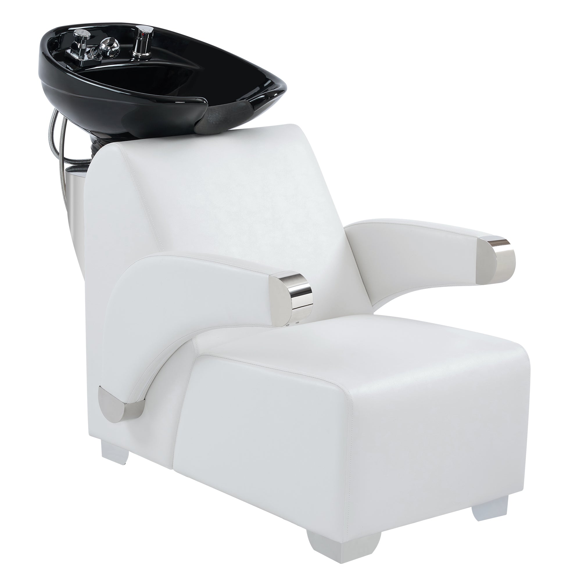 BarberPub Ceramic Bowl Backwash Shampoo Chair, Hair Washing Salon Station 9102