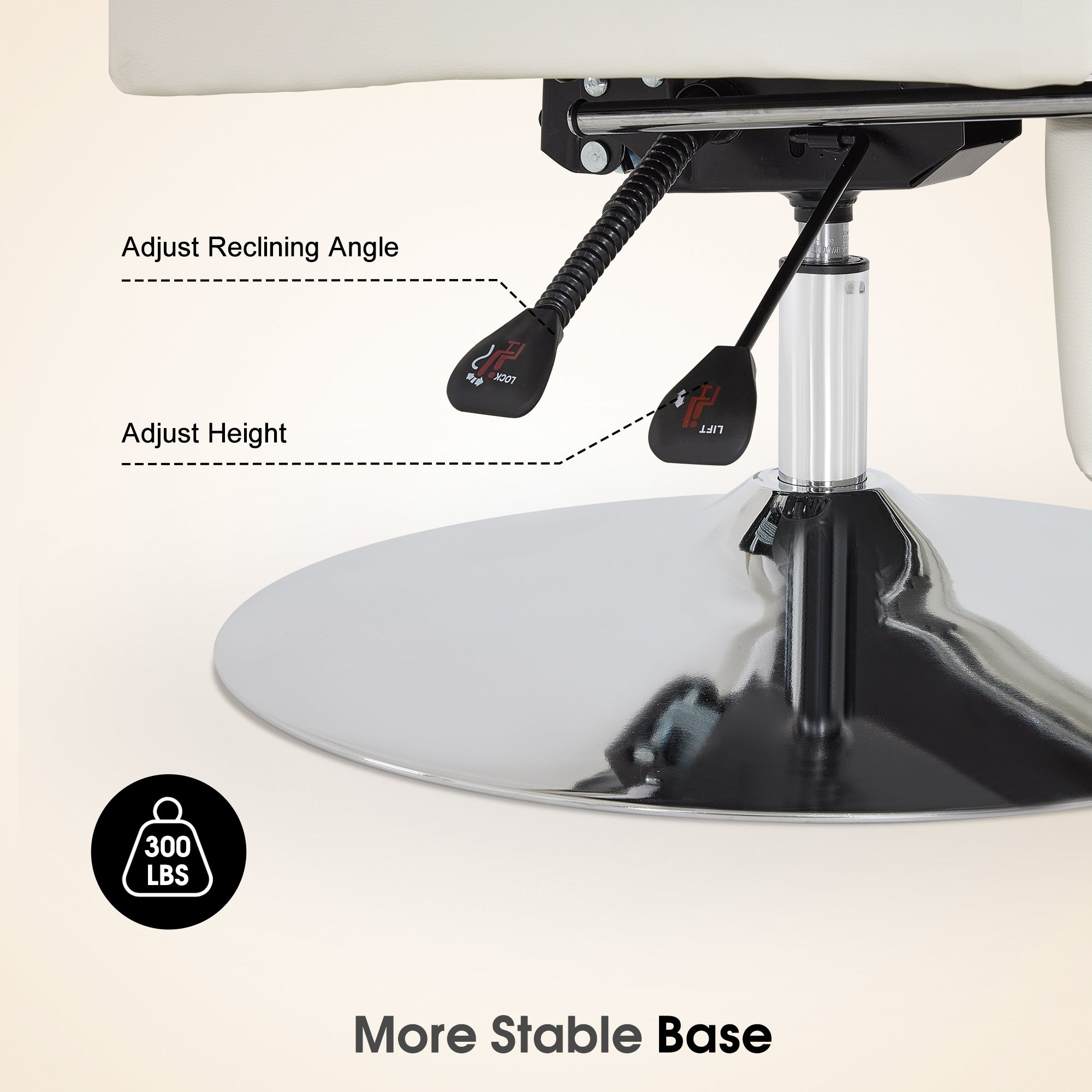 BarberPub Beauty Salon Chair, Adjustable Height, Reclining Esthetician Chair for Facial, Eyelash Extension, Tattoo – Model 8105/8129