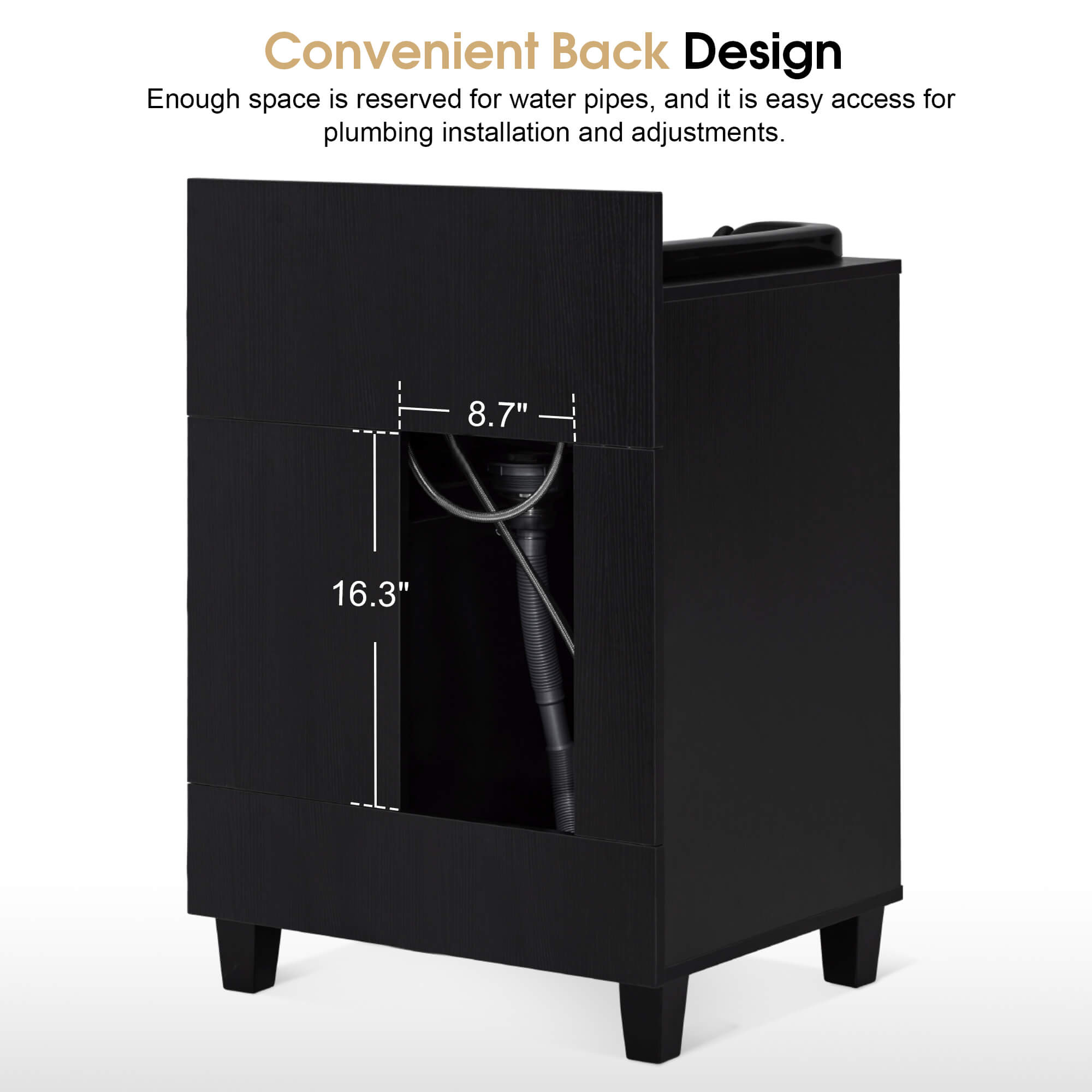 Barber Textured Embossed Storage Shampoo Station, Hair Salon Shampoo Backwash Equipment 7131