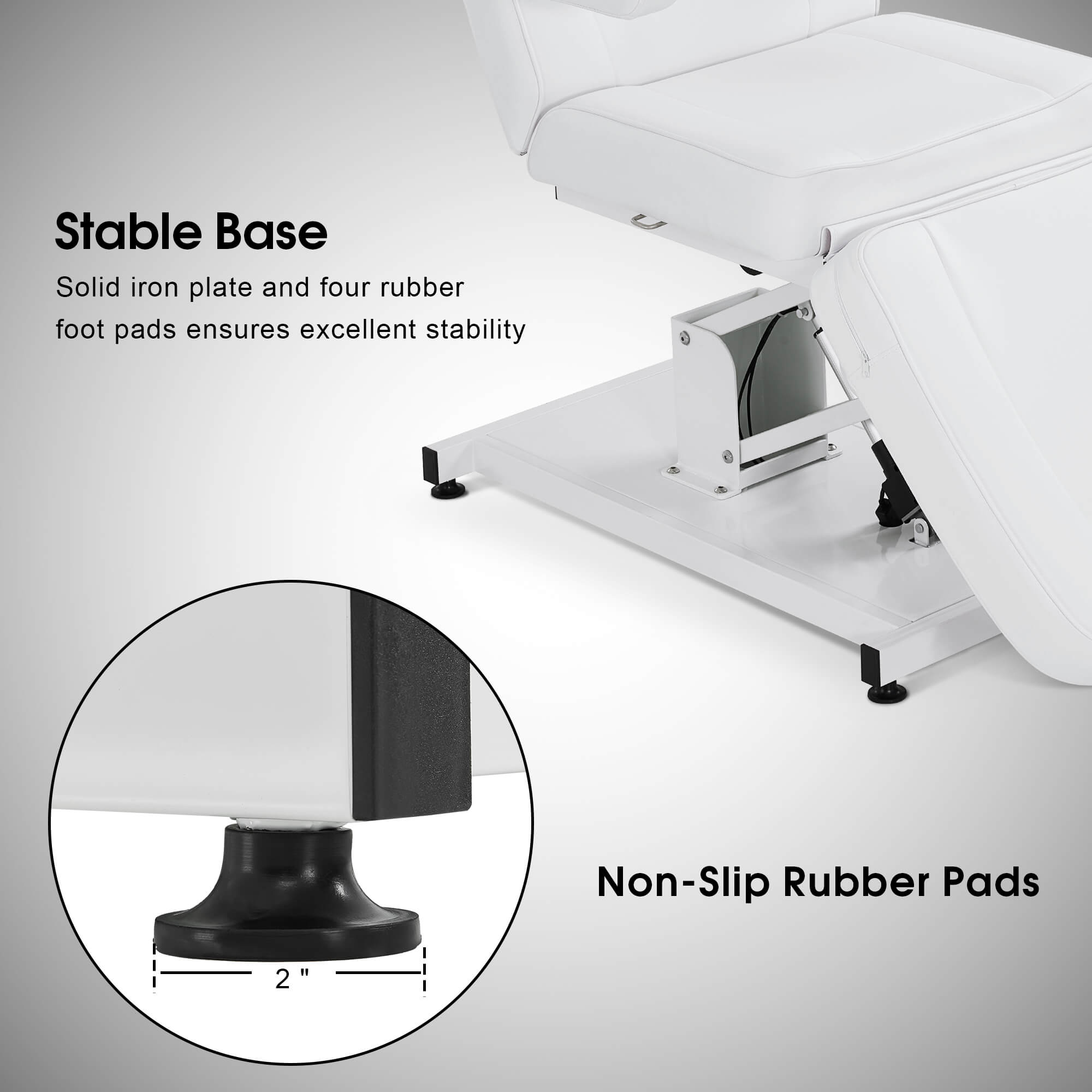 3 Motors Fully Adjustable Electric Facial Bed, Hydraulic Message Beauty Tattoo Chair with Thick Cushion 2782