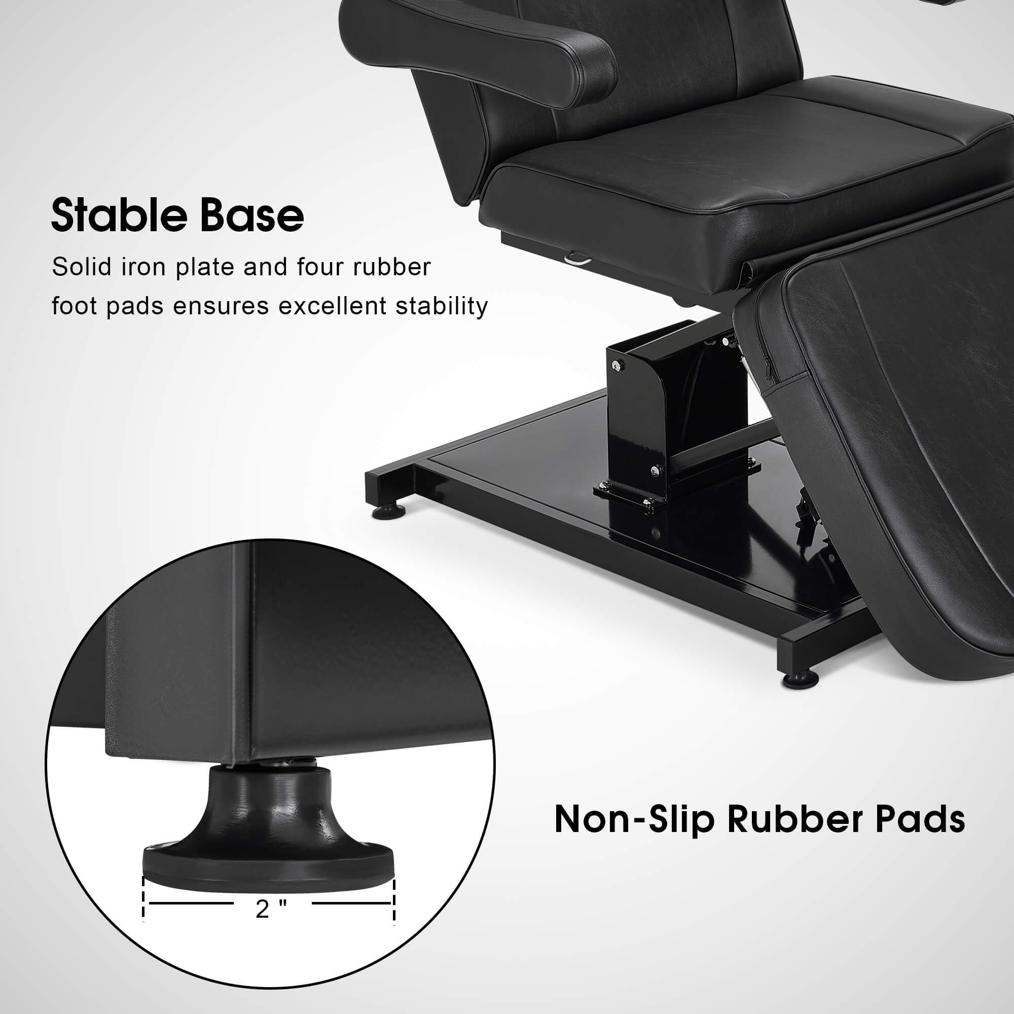 3 Motors Fully Adjustable Electric Facial Bed, Hydraulic Message Beauty Tattoo Chair with Thick Cushion 2782