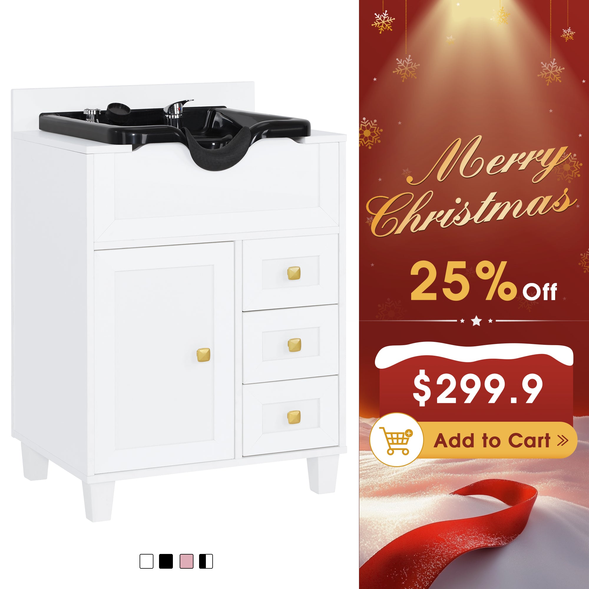 Barber Textured Embossed Storage Shampoo Station, Hair Salon Shampoo Backwash Equipment 7131