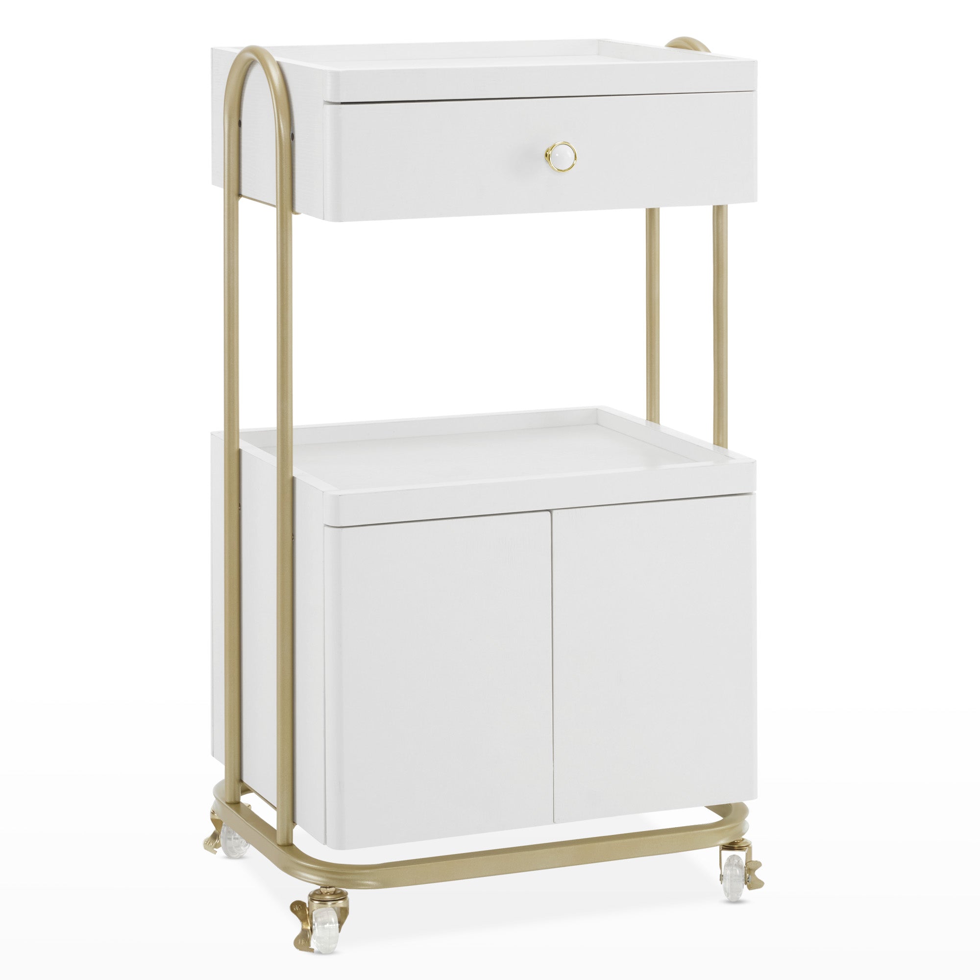 Salon SPA Rolling Trolley with Lockable Wheels, Barber Storage Cart for Storing Skin Cosmetics 2074