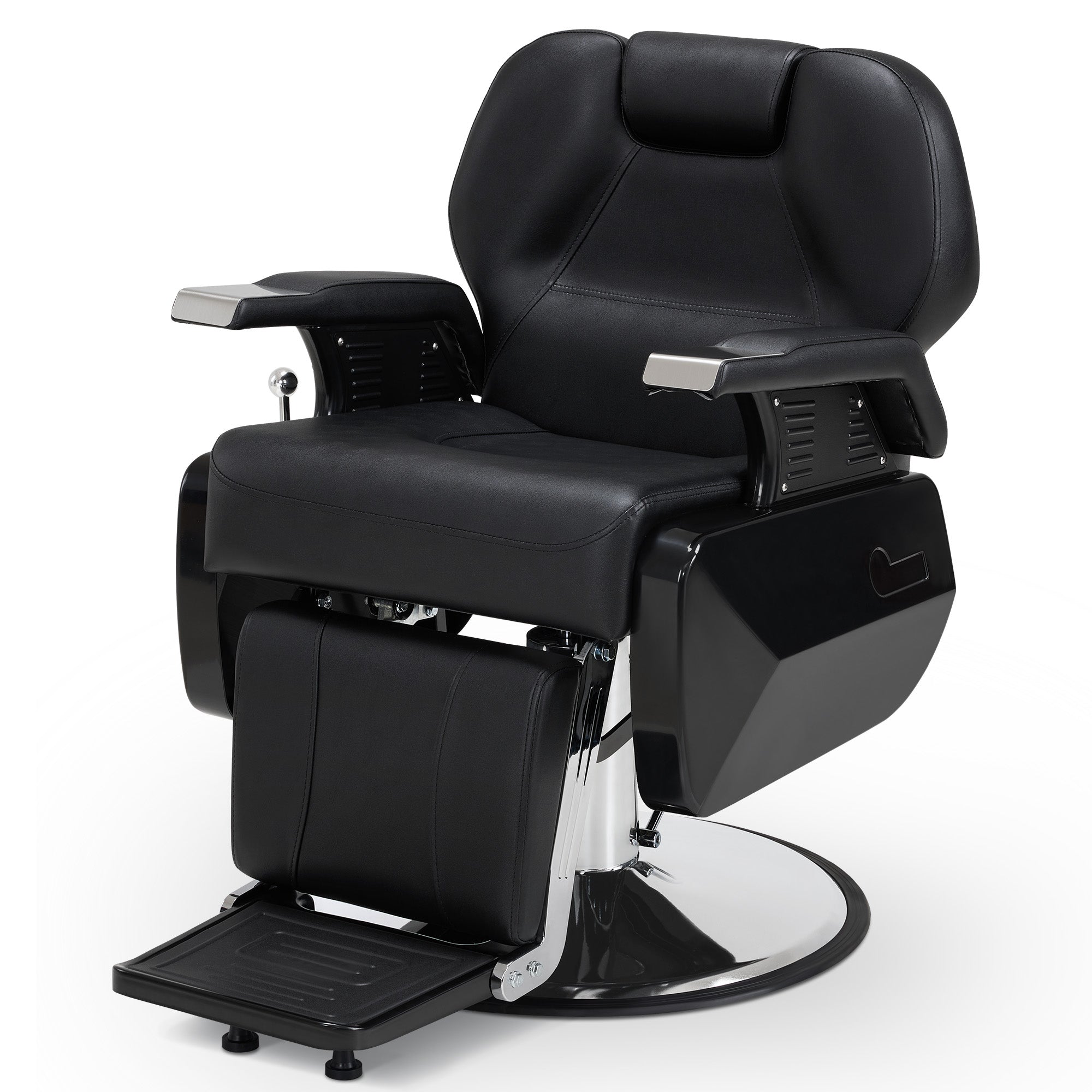 BarberPub Reclining Barber Chair, All Purpose Hydraulic Chair with Hea